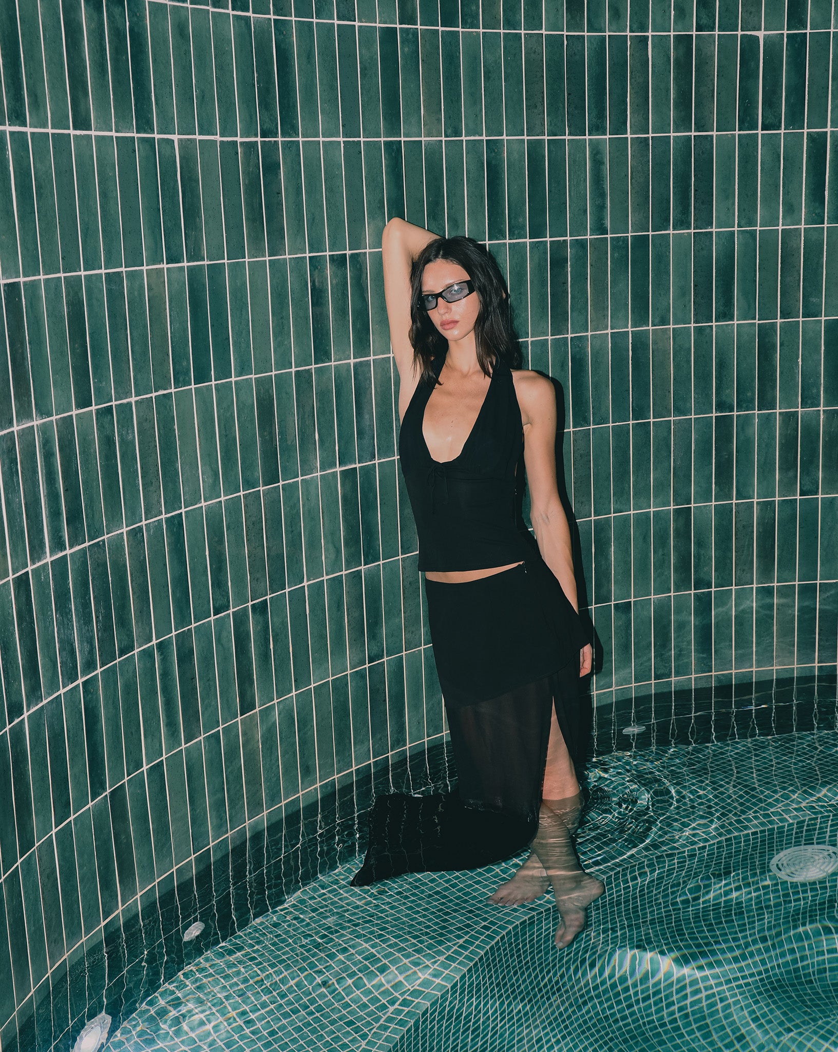 Sage Halter Top Black