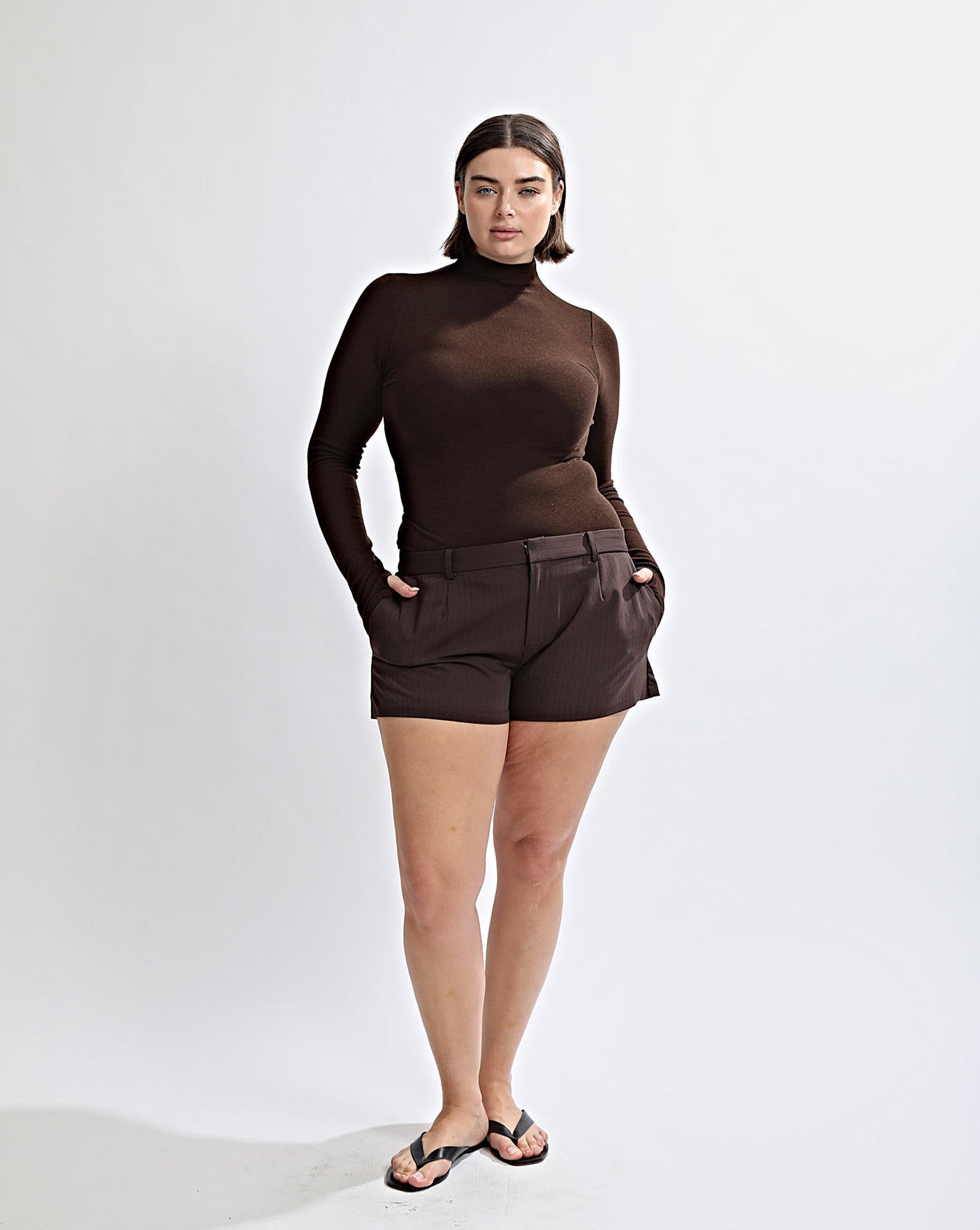 Amelia Long Sleeve Top Brown