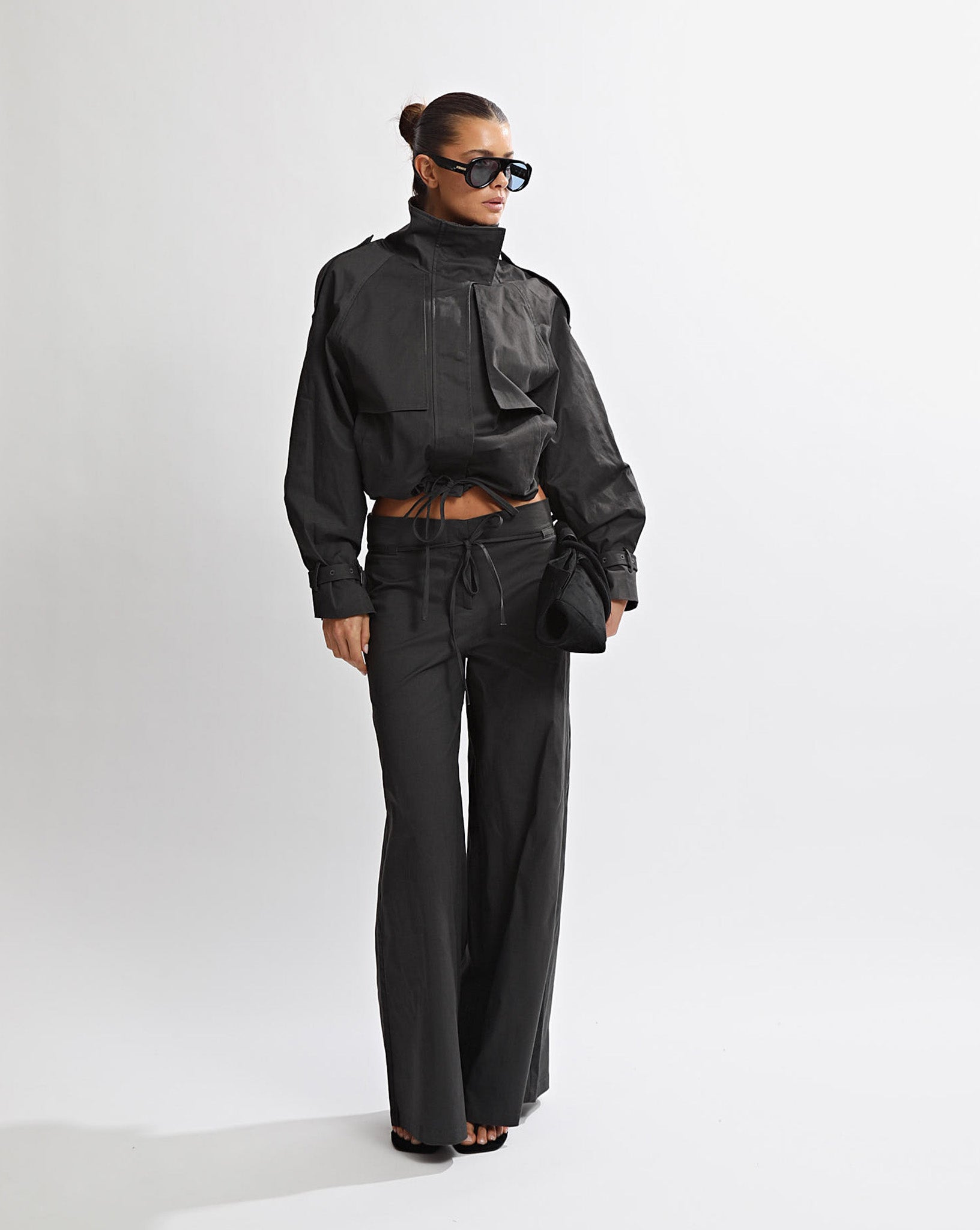 Harper Funnel Neck Jacket Steel