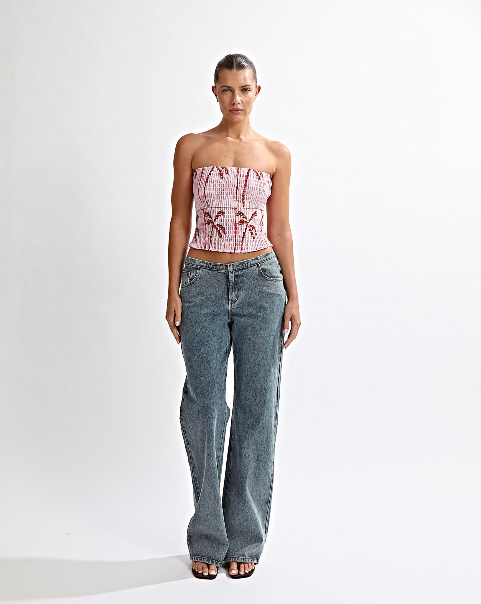 Lola Strapless Top Pink Tonic