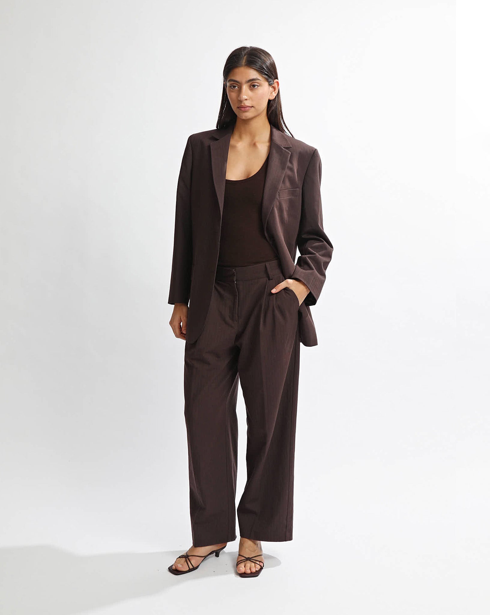 Emmy Blazer Brown Stripe