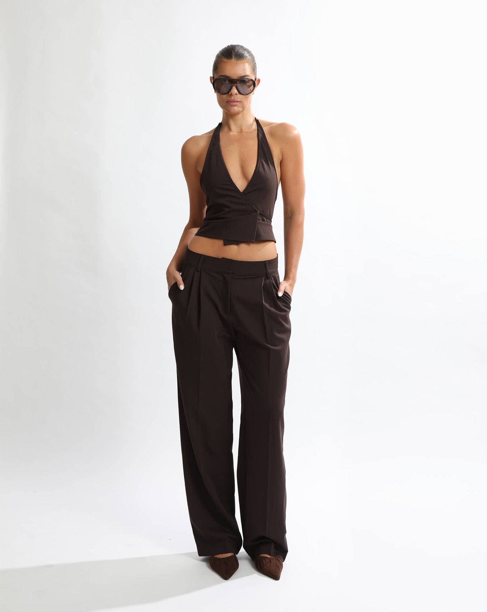 Emmy Top Brown Stripe