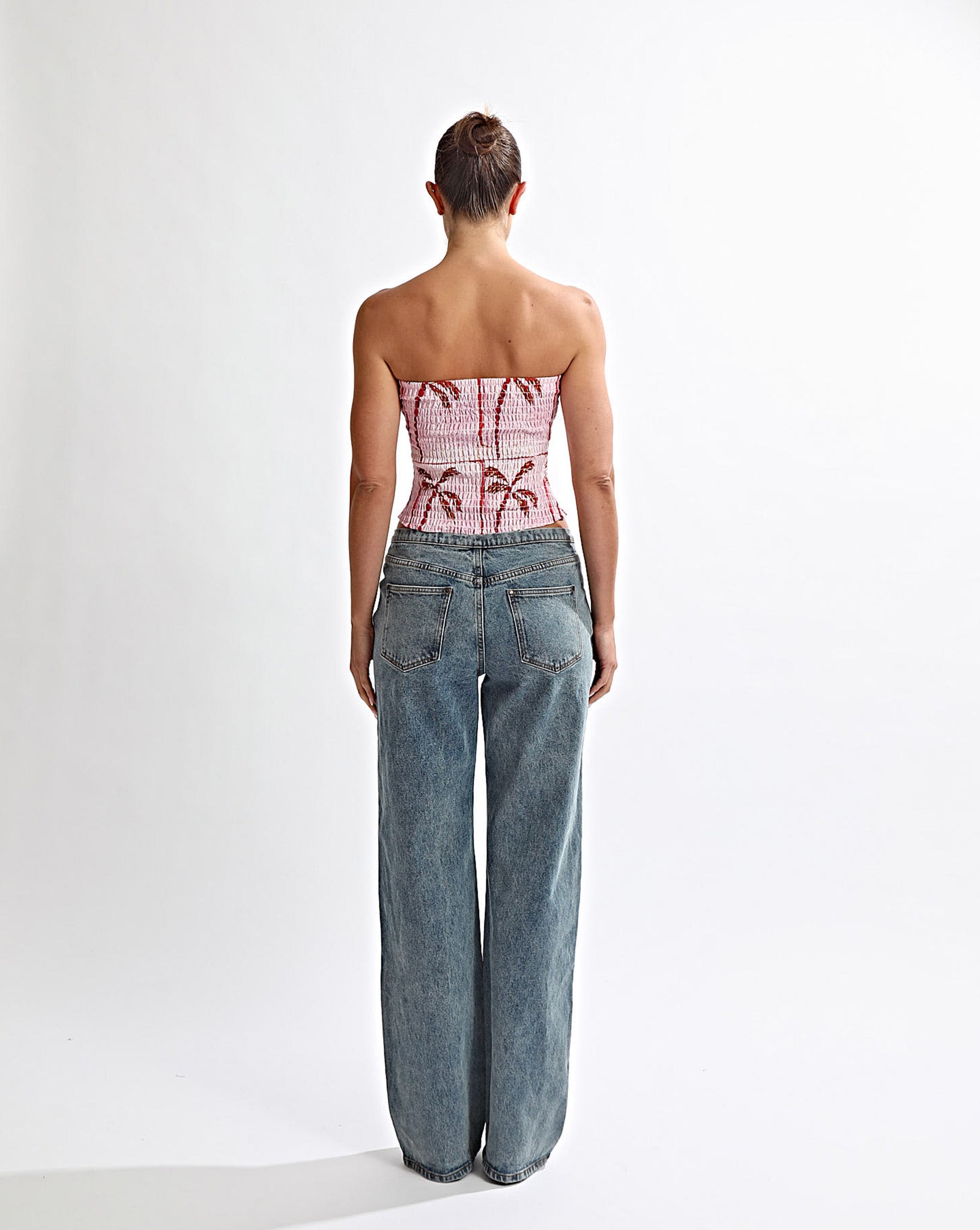 Lola Strapless Top Pink Tonic