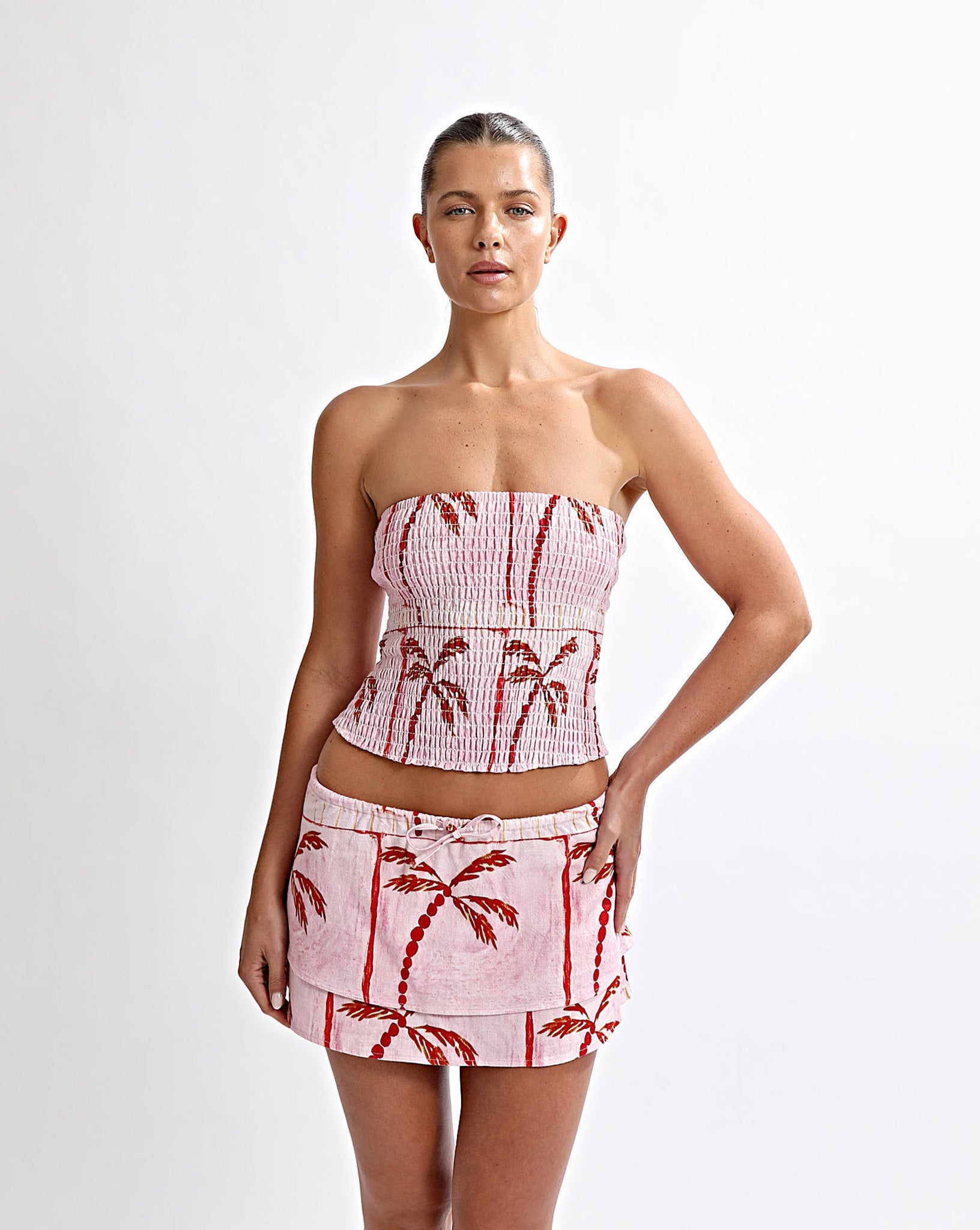 Lola Strapless Top Pink Tonic