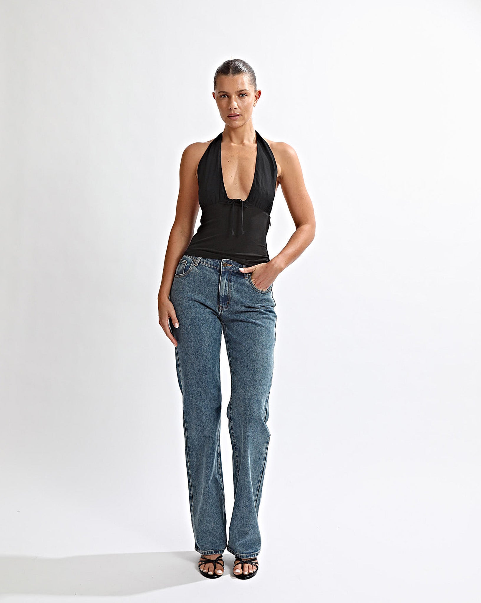 Sage Halter Top Black