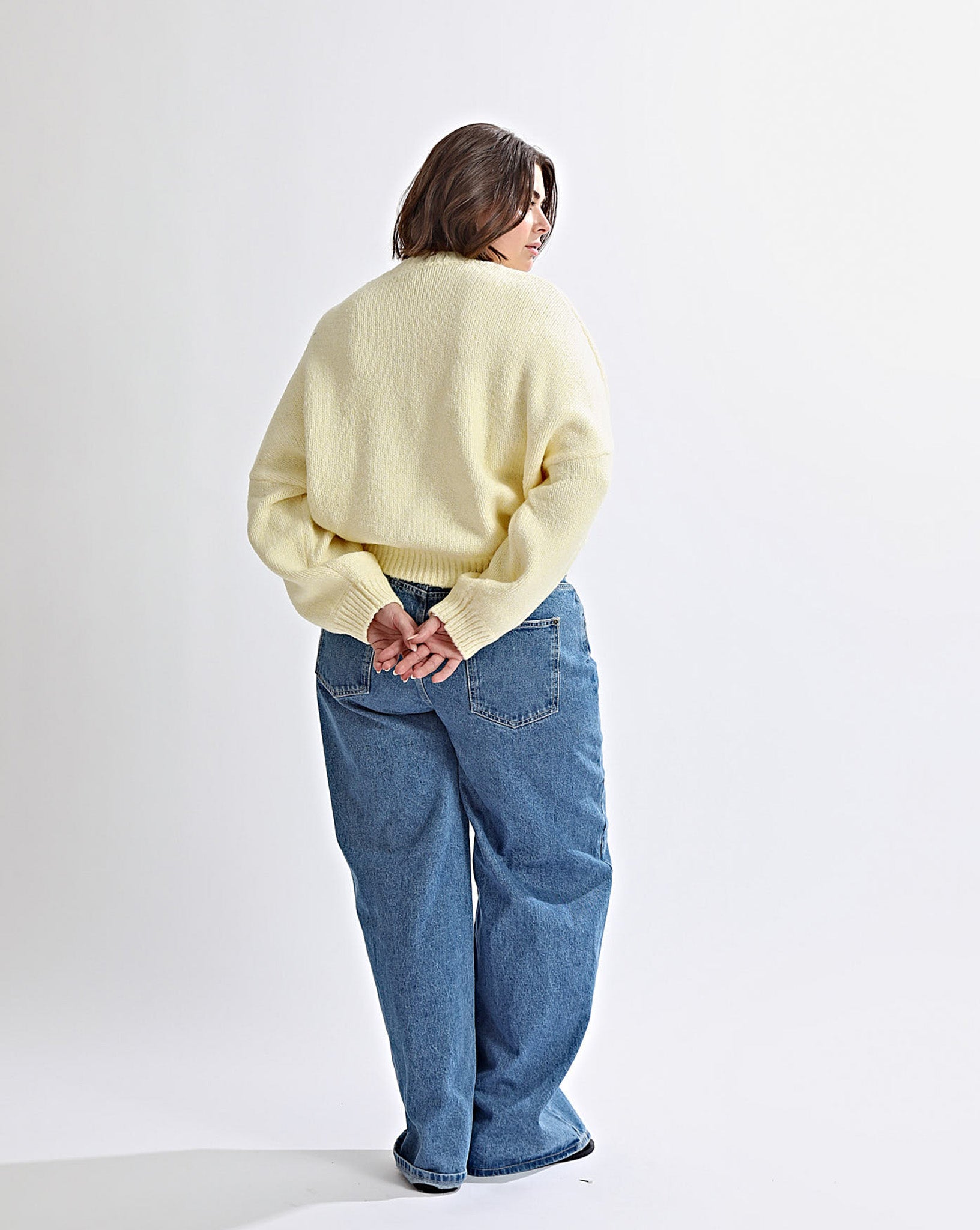 Elliot Knit Zip Jumper Pale Yellow
