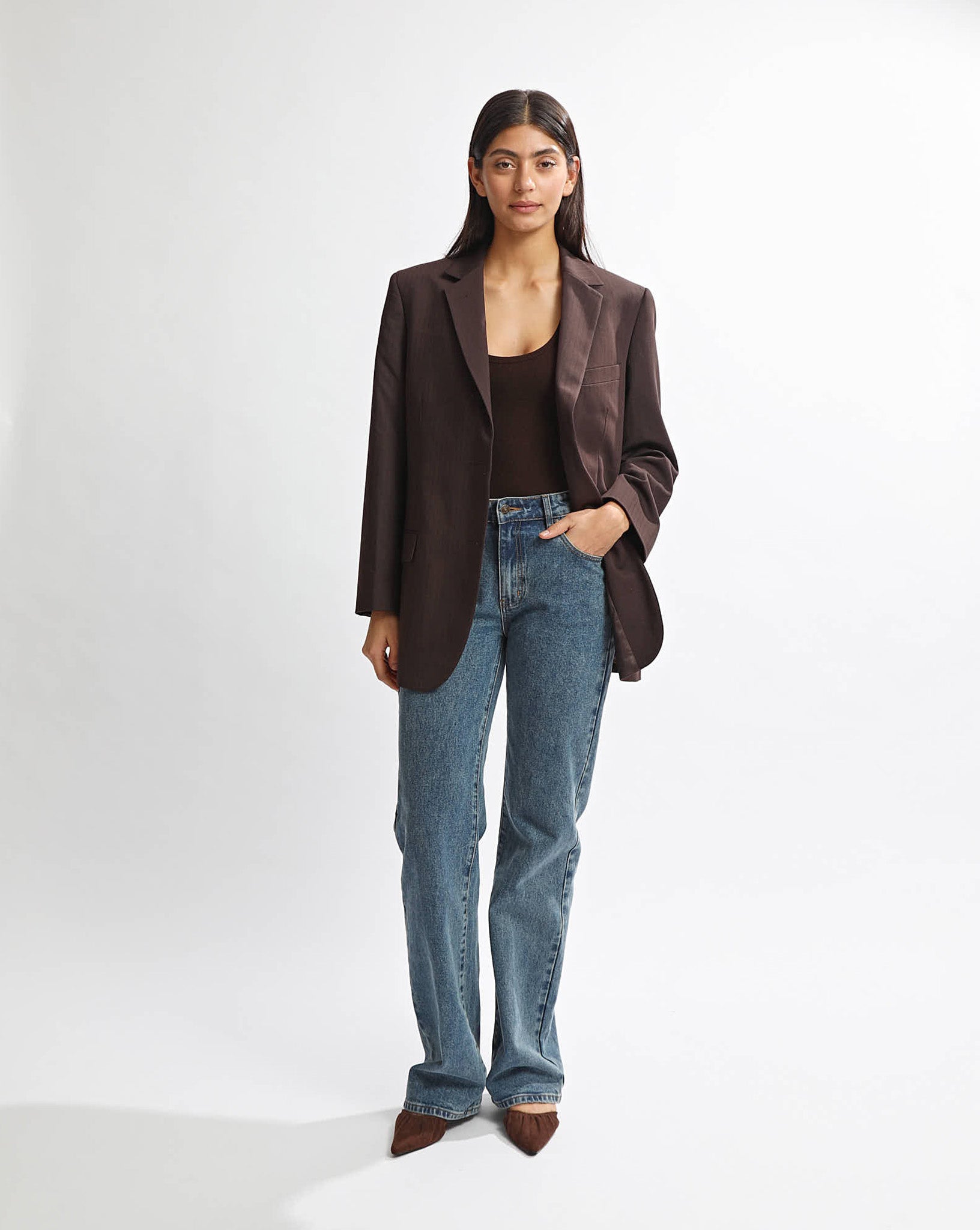 Emmy Blazer Brown Stripe