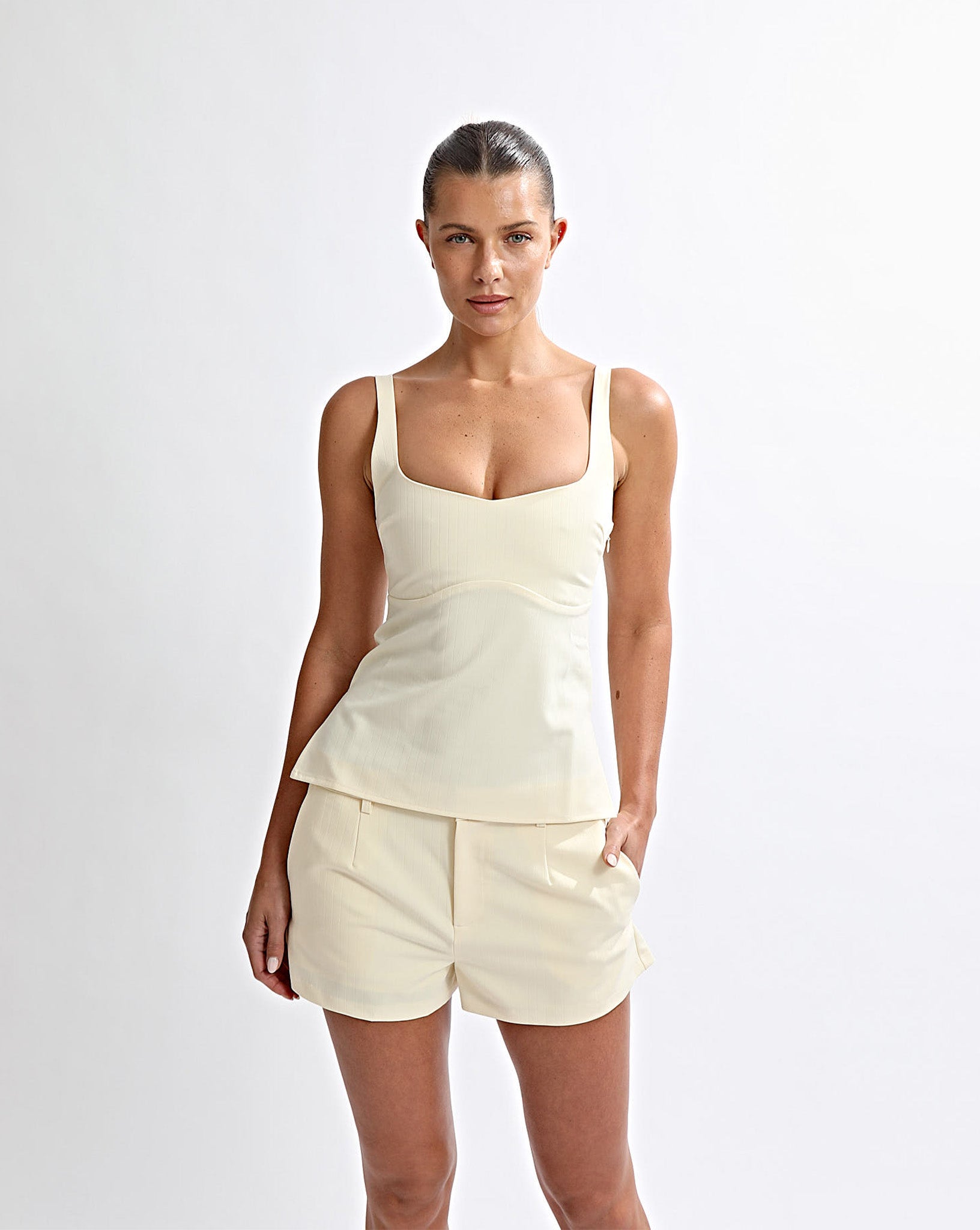 Luca Top Pale Yellow Stripe