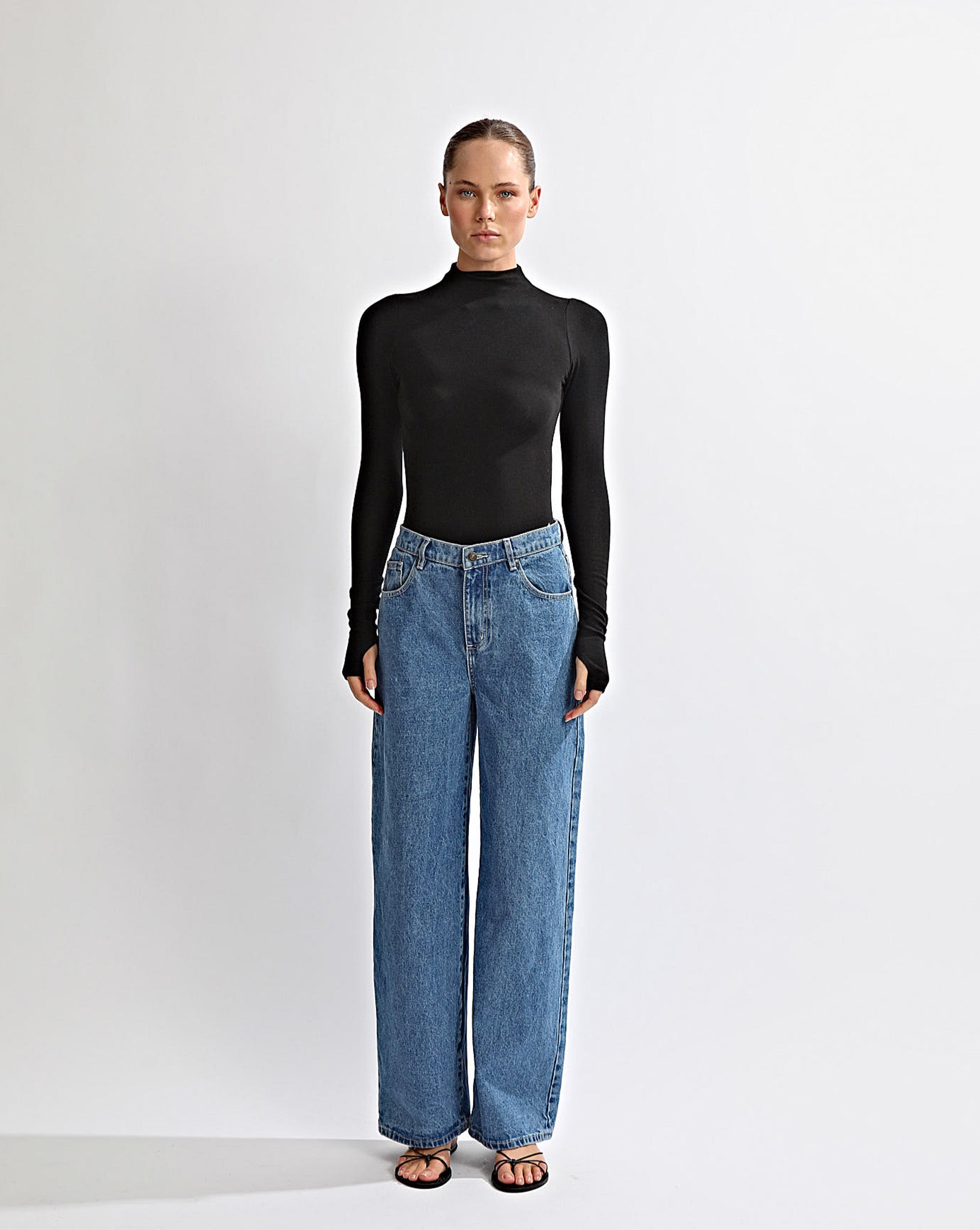 Amelia Long Sleeve Top Black