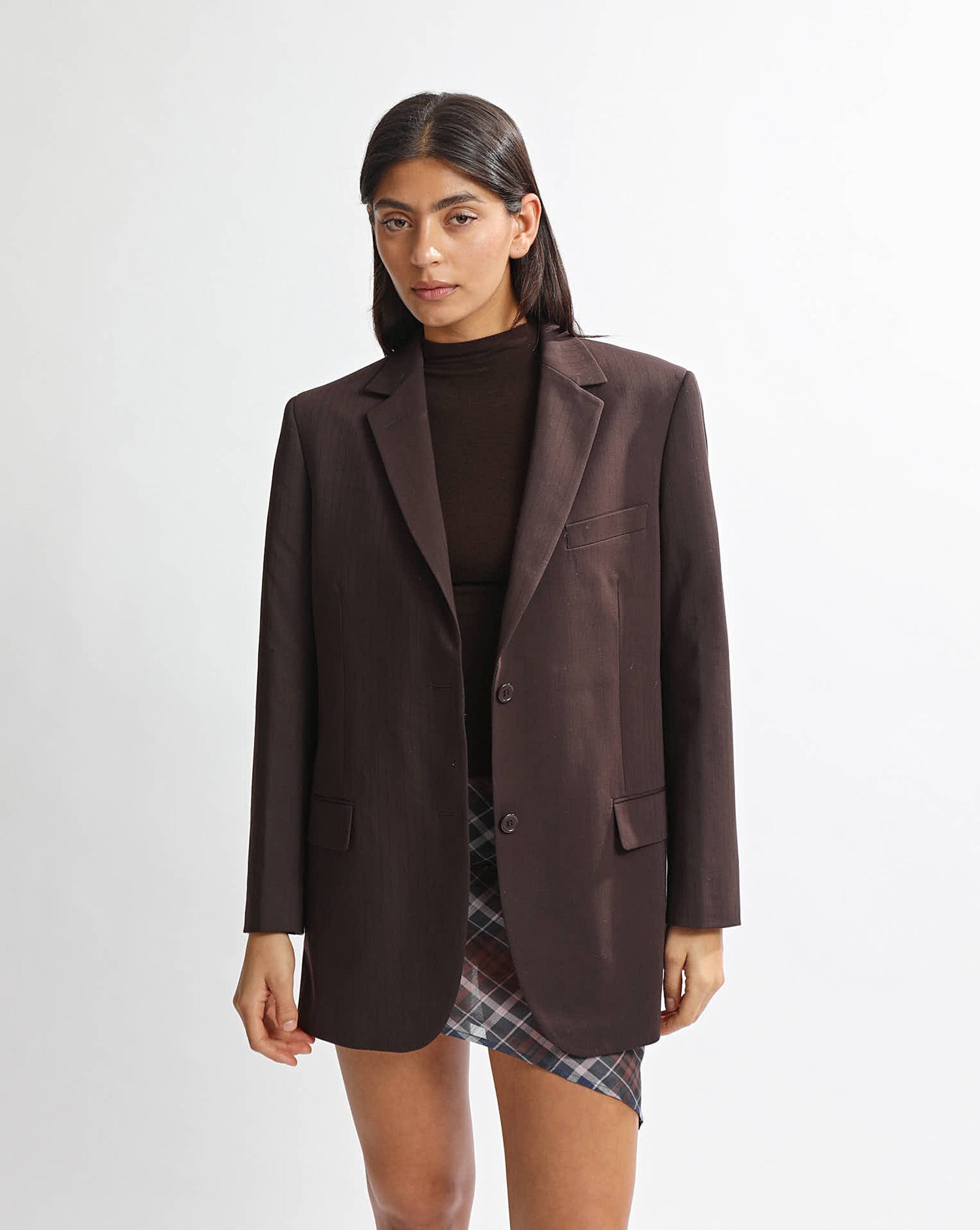 Emmy Blazer Brown Stripe