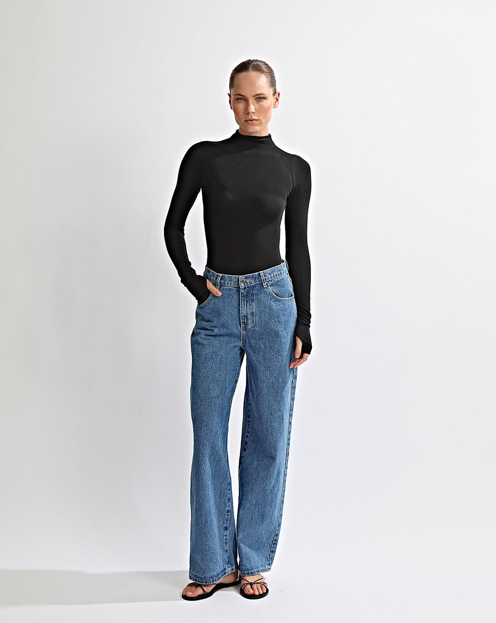 Amelia Long Sleeve Top Black