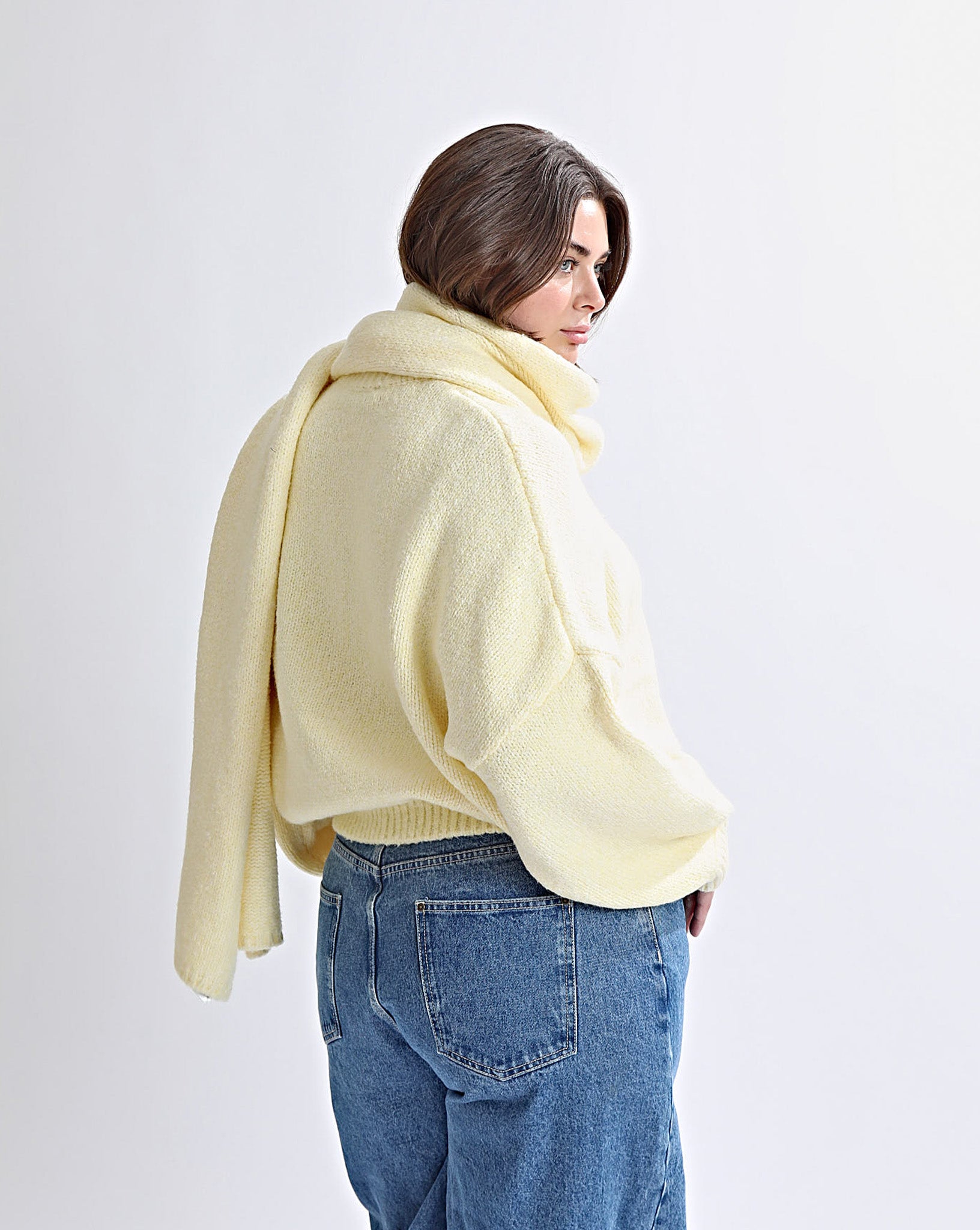 Elliot Knit Scarf Pale Yellow