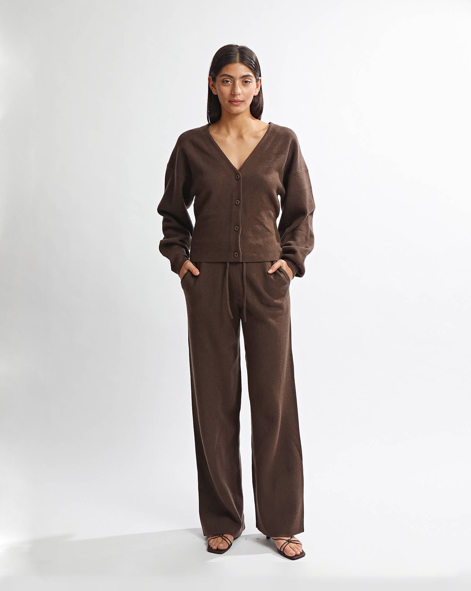 Dion Knit Cardigan Chocolate