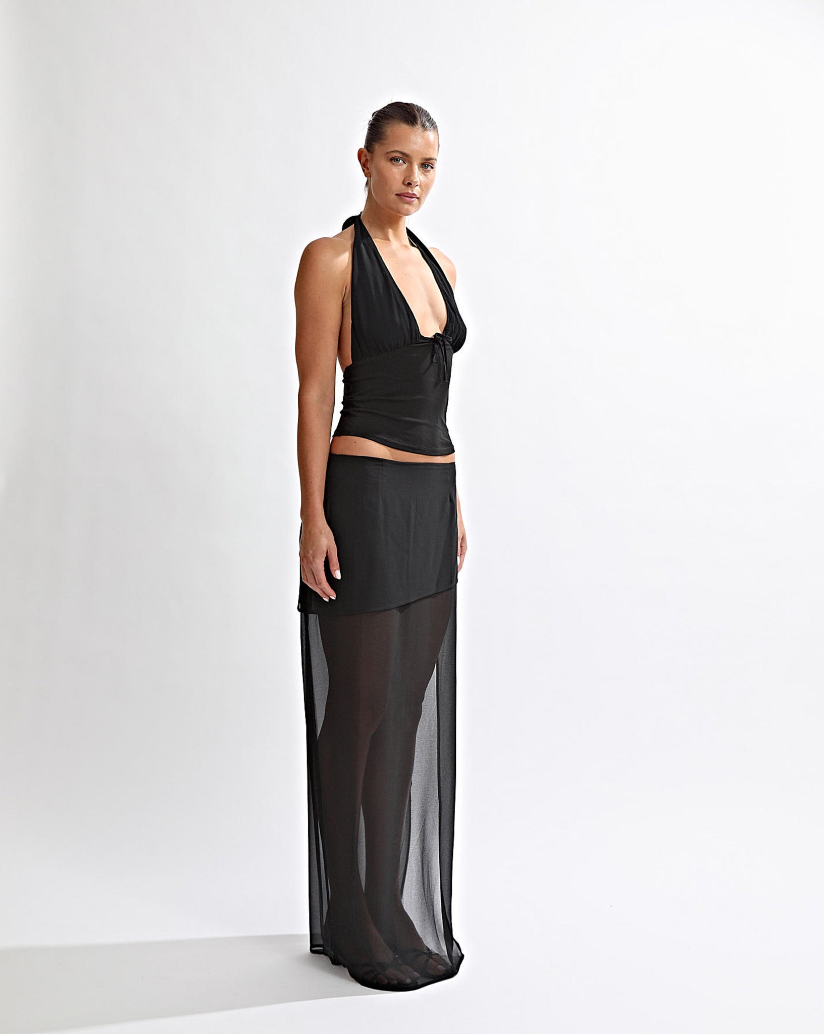 Sage Halter Top Black