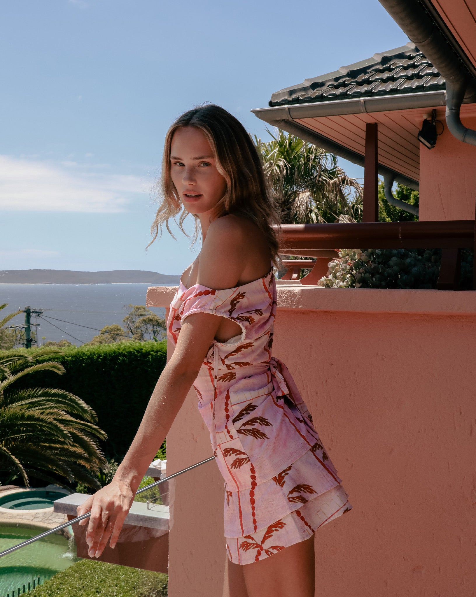 Lani Off Shoulder Top Pink Tonic