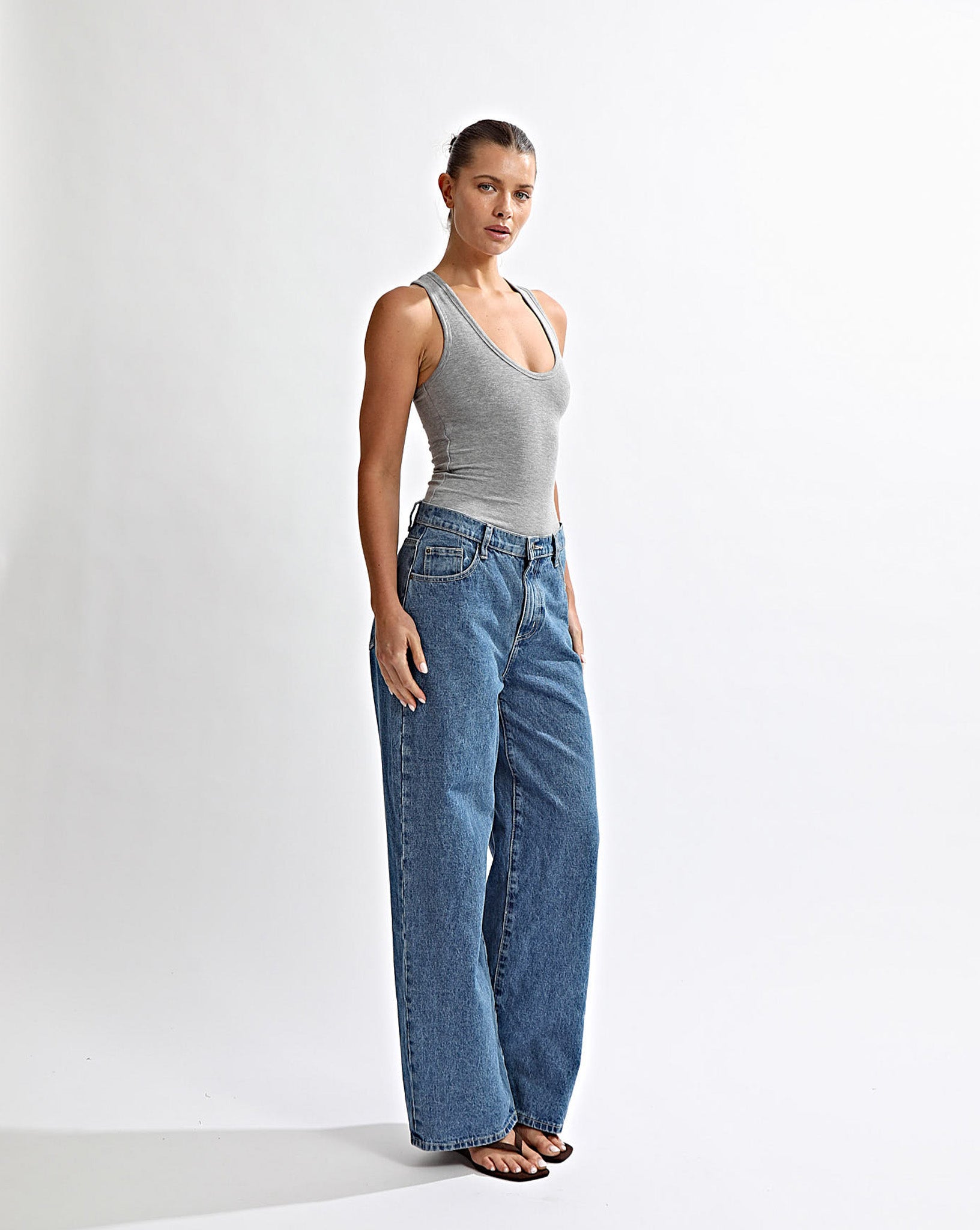 Amelia Tank Grey Marl