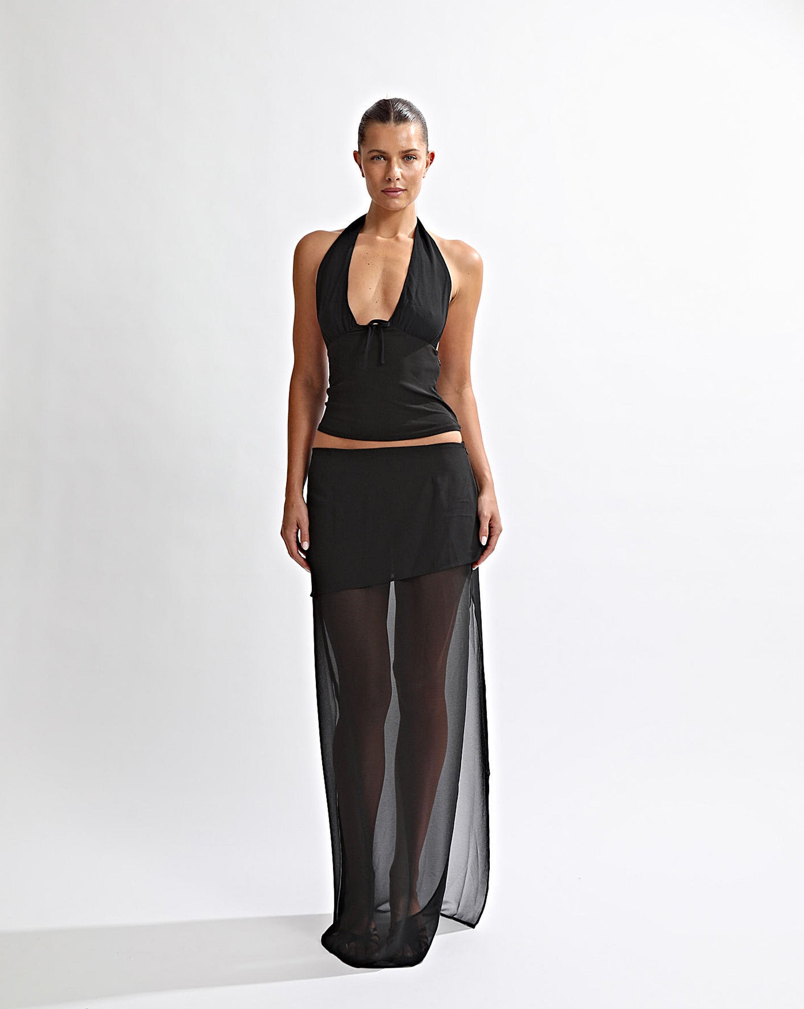 Sage Halter Top Black