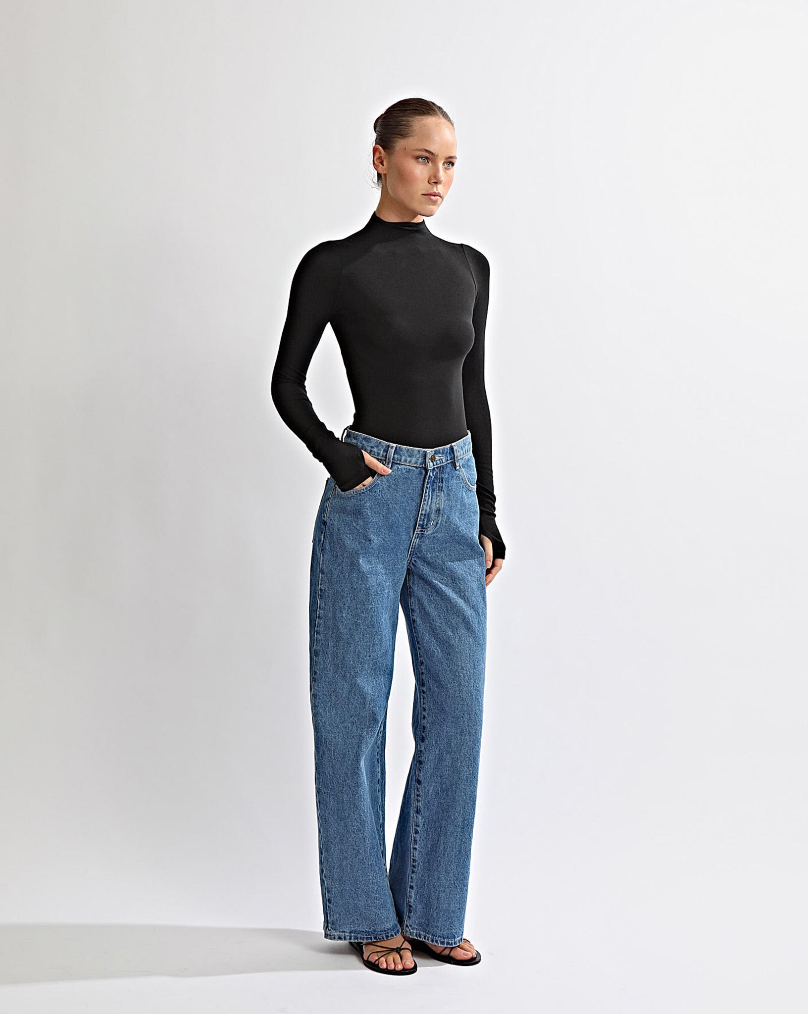 Amelia Long Sleeve Top Black