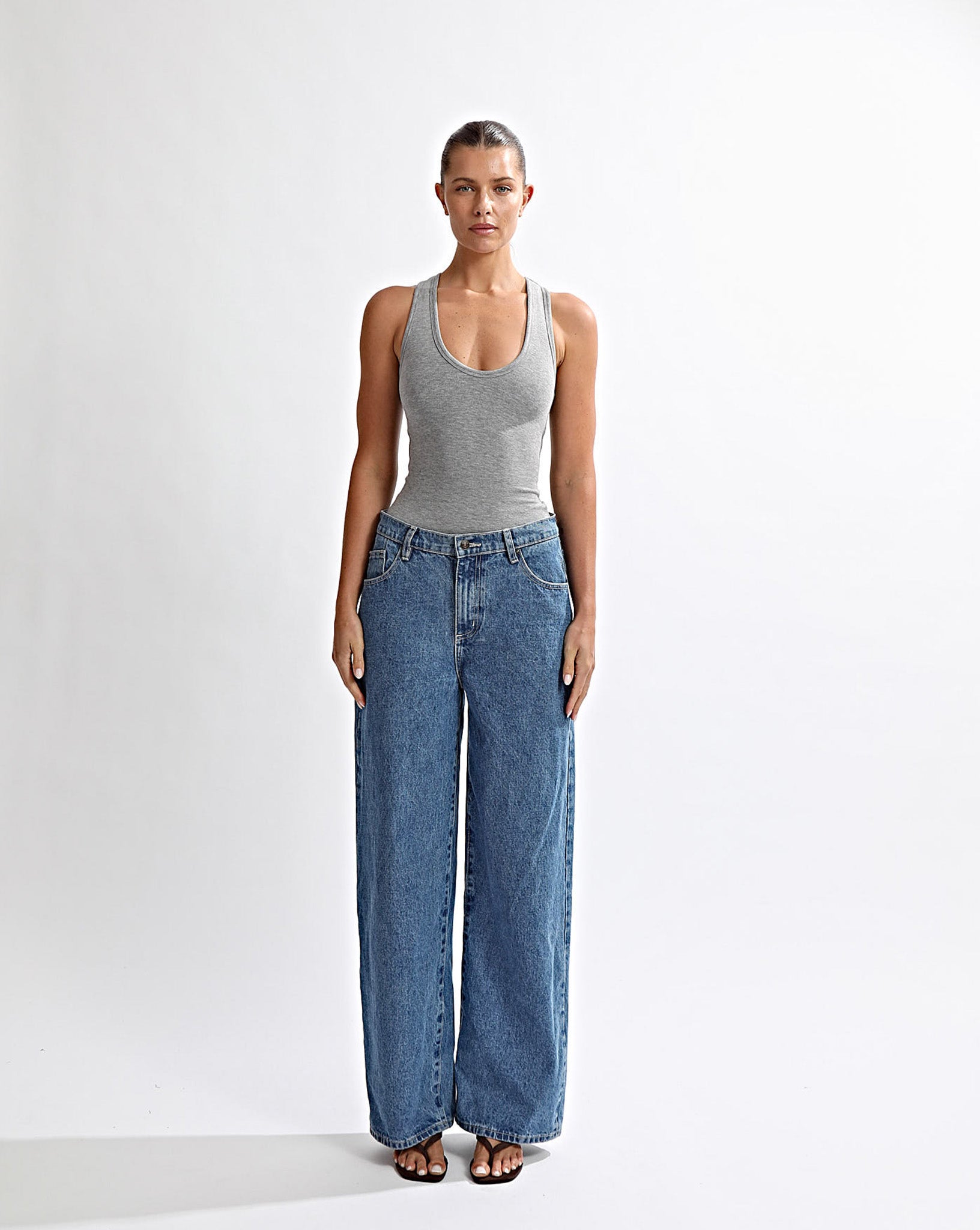 Amelia Tank Grey Marl