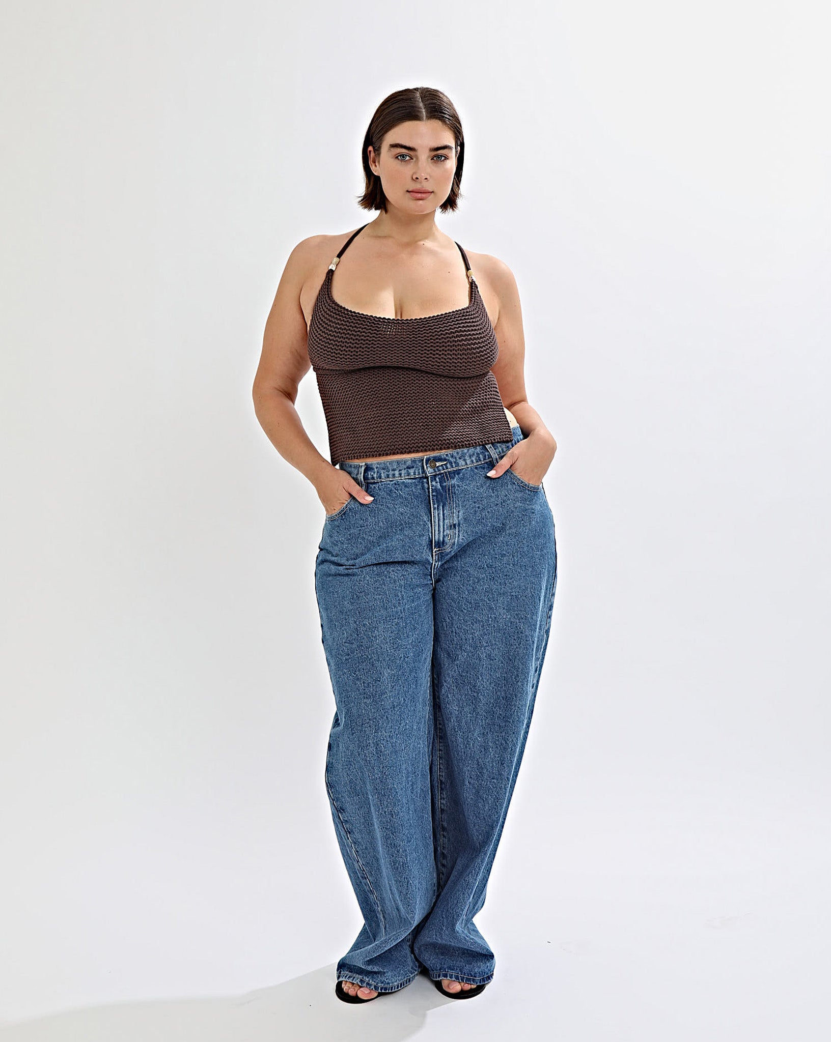 Lumi Knit Top Chocolate