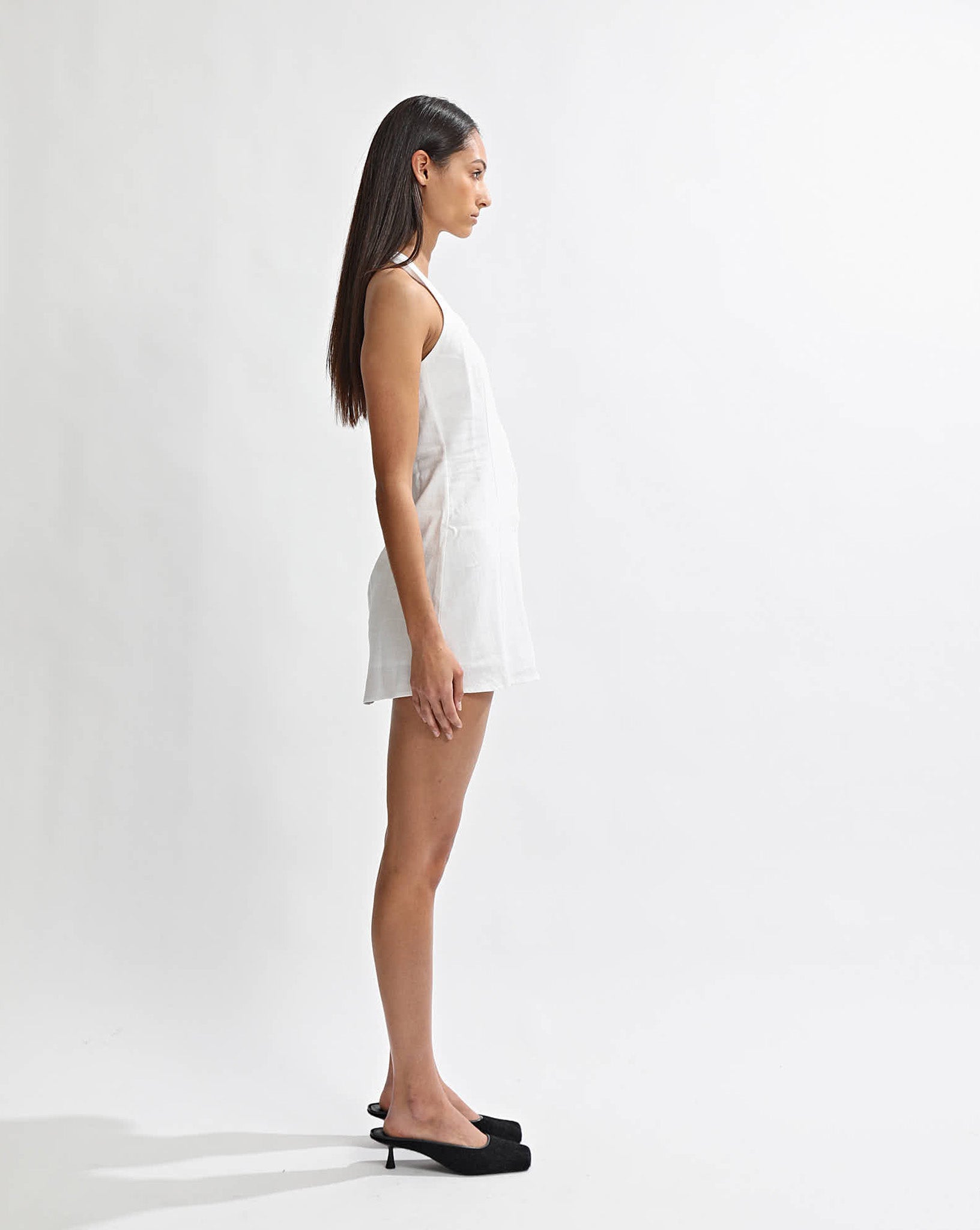 Tia Halter Mini Dress Off White