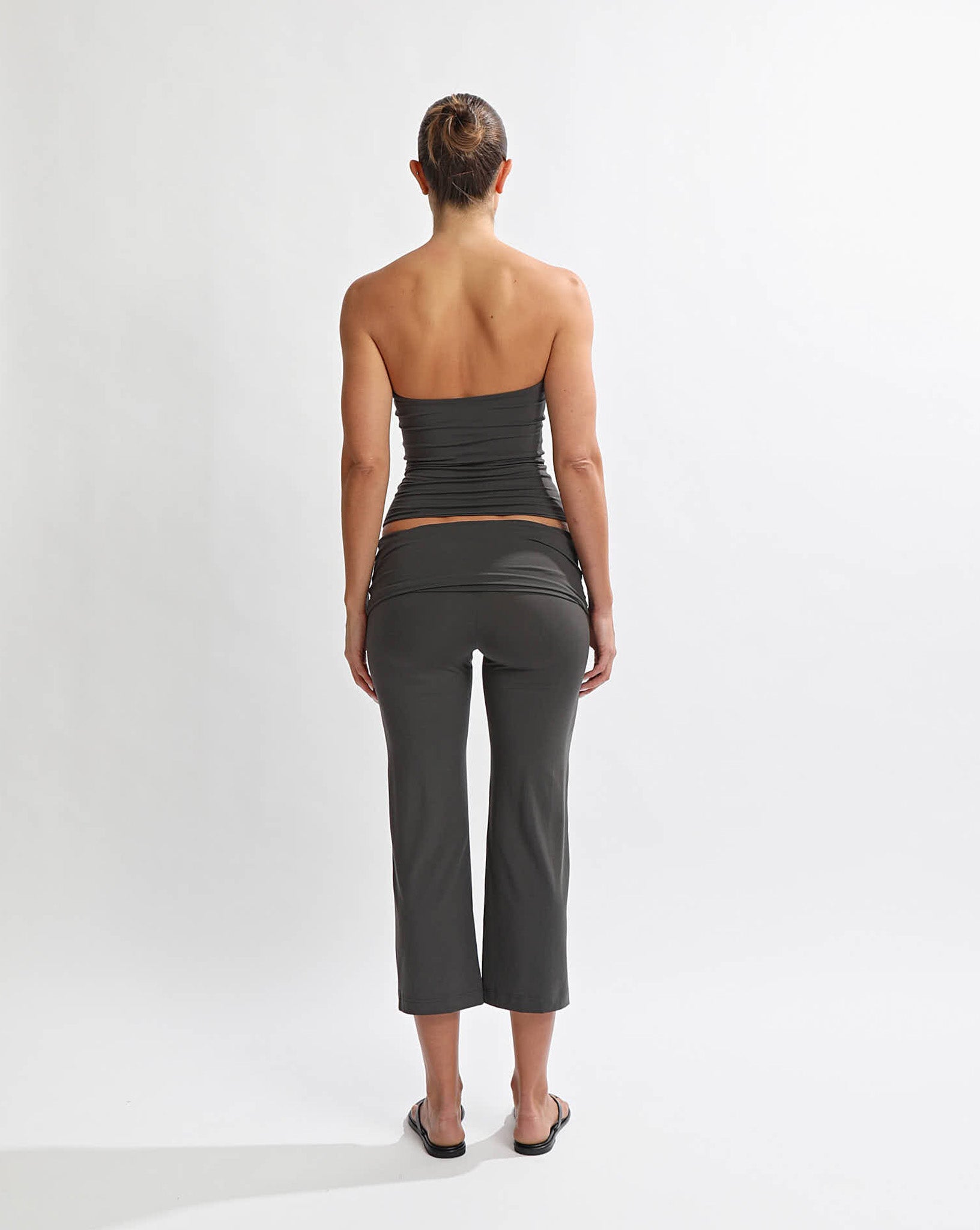 Marlow Fold Over Capris Slate