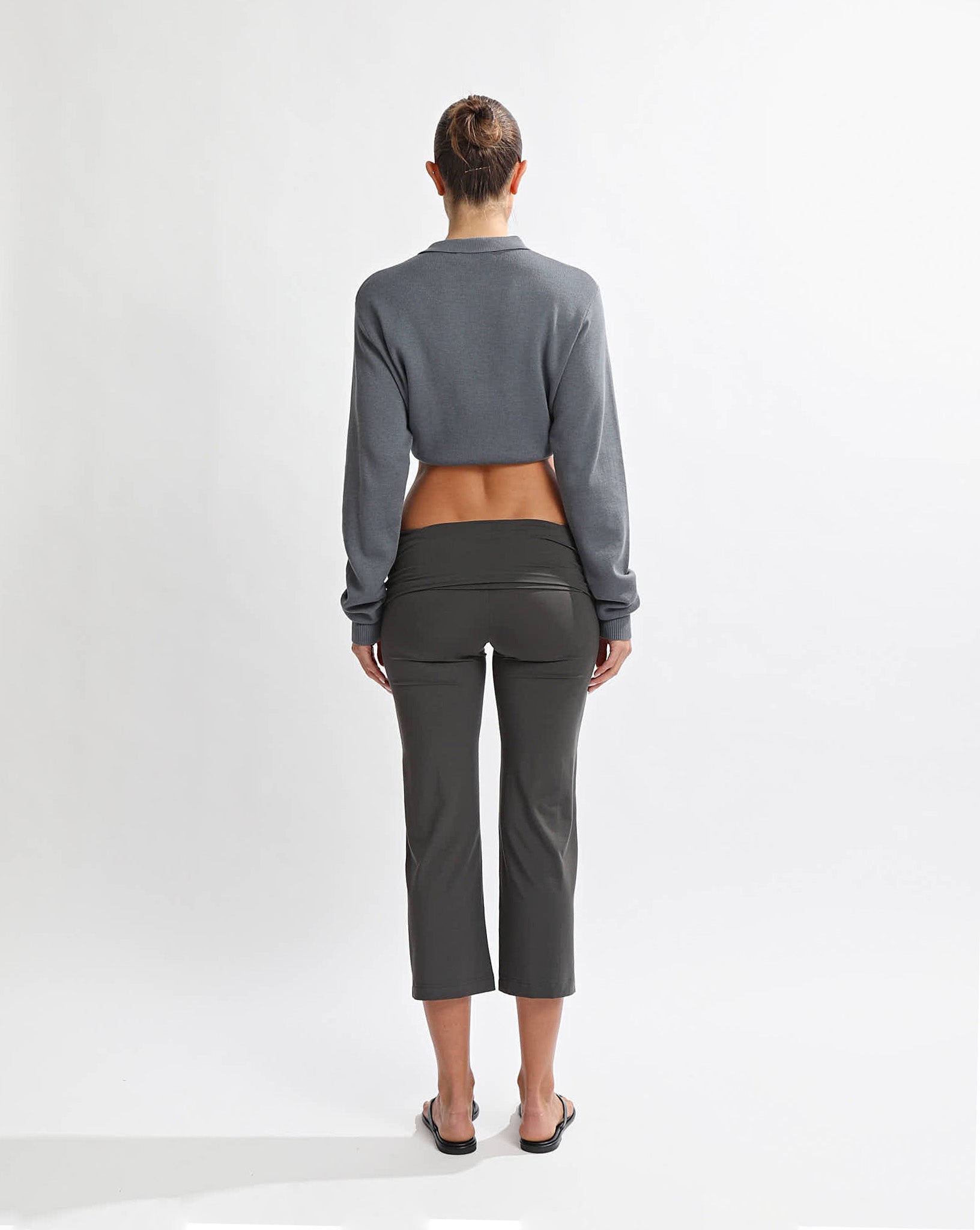 Marlow Fold Over Capris Slate
