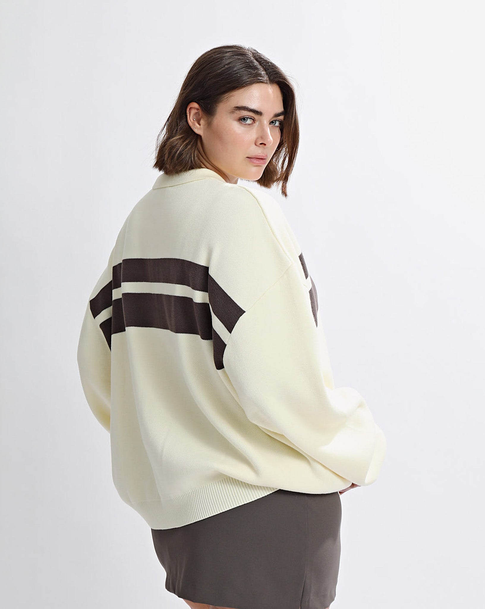 Brea Knit Jumper Yellow/Steel Stripe