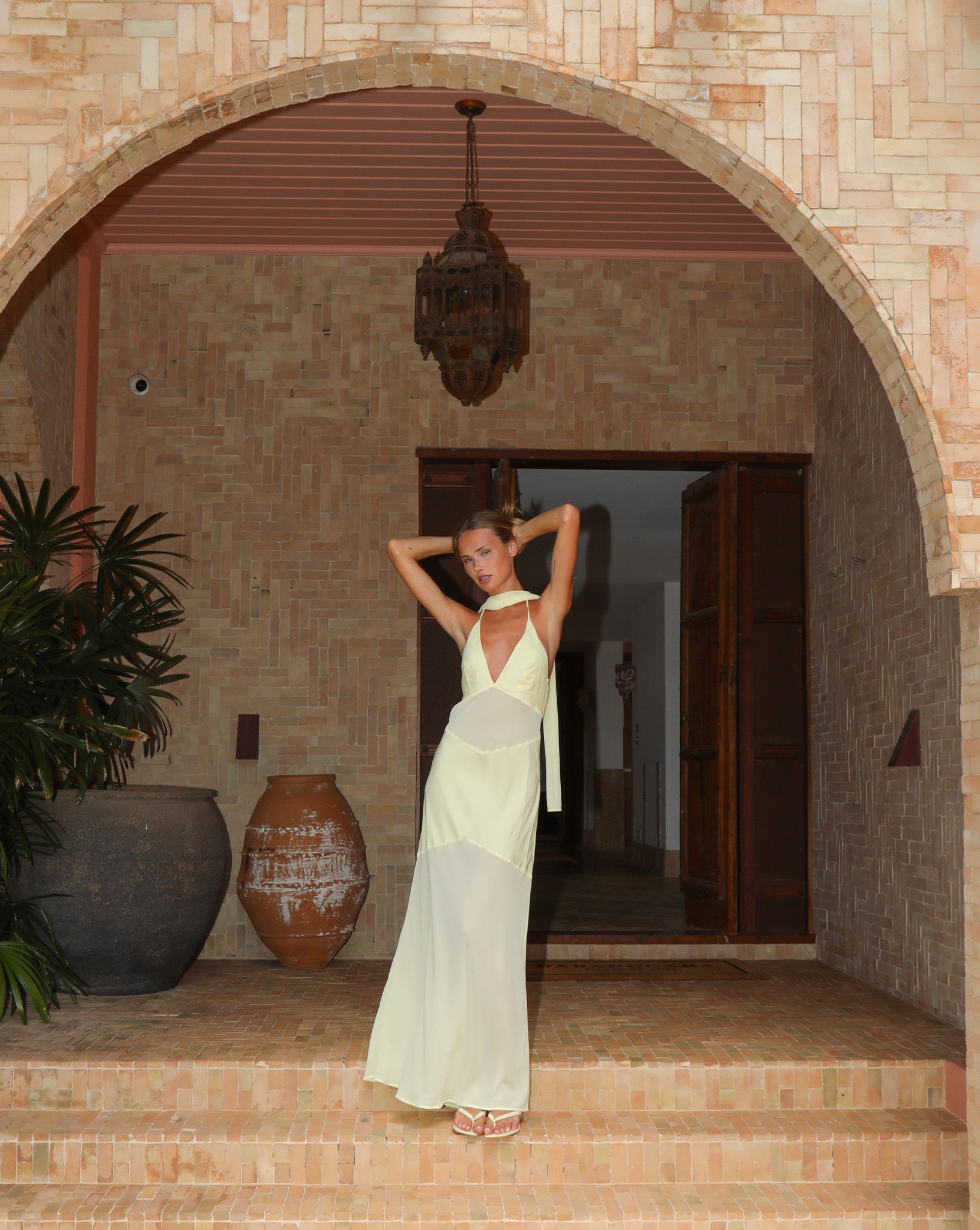 Eryn Maxi Dress Pale Yellow