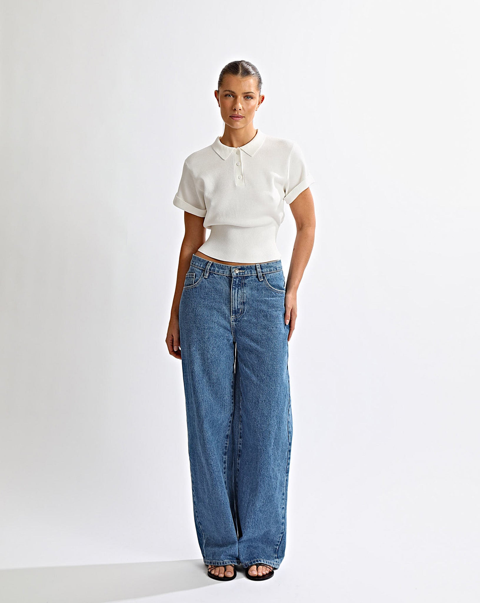 Blaire Knit Top Off White