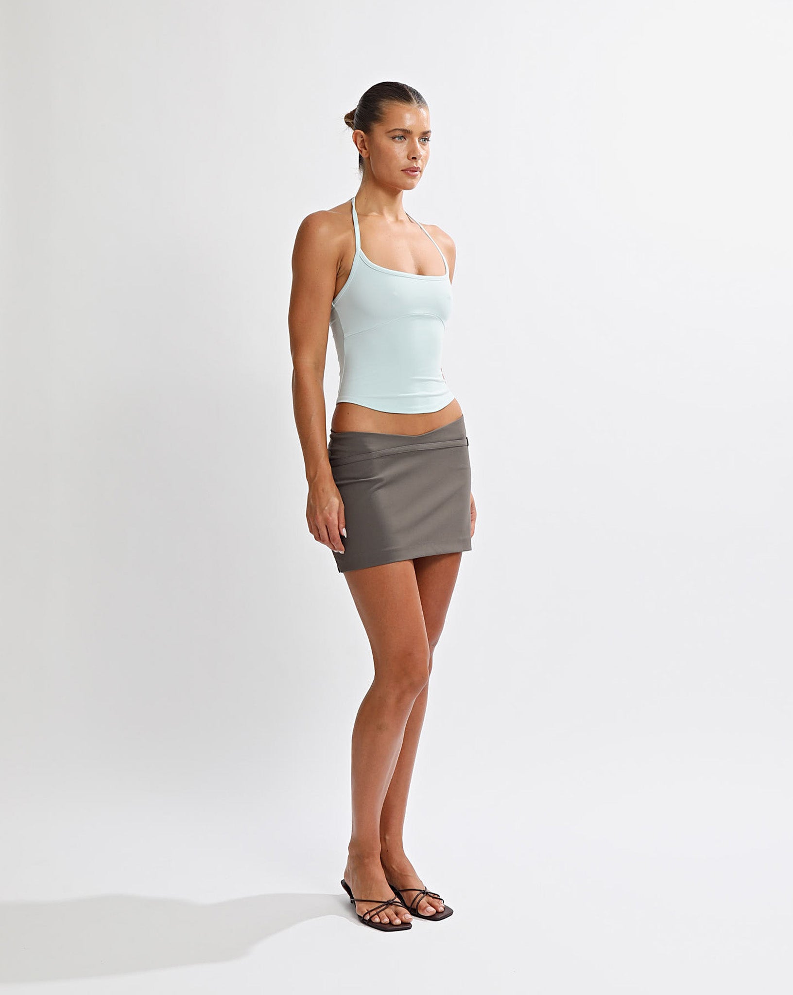 Olivia Mini Skirt Slate
