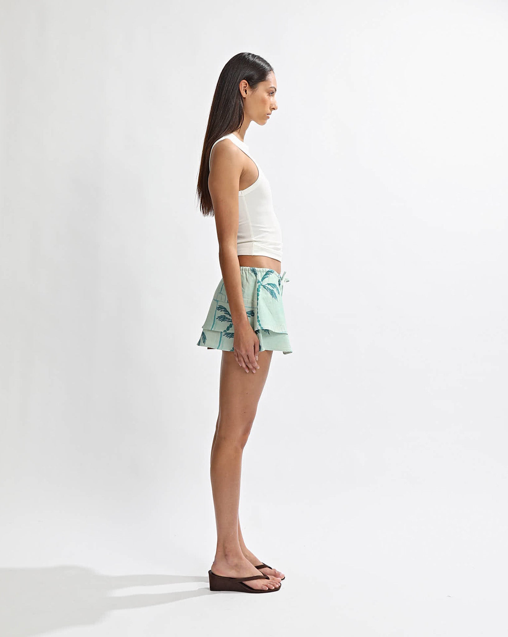 Lola Mini Skirt Green Tonic
