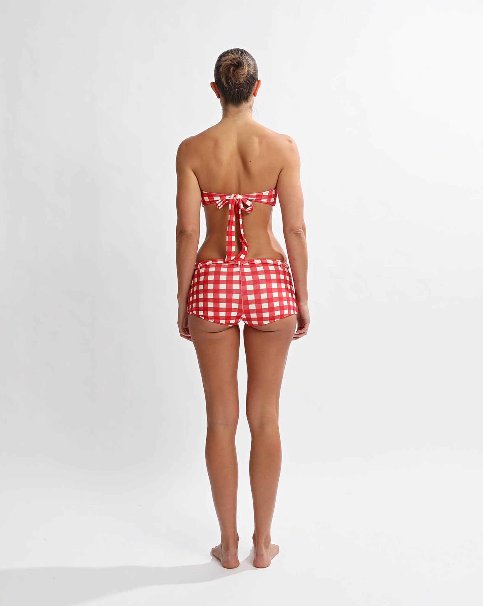 Stella Strapless Bikini Top Gingham