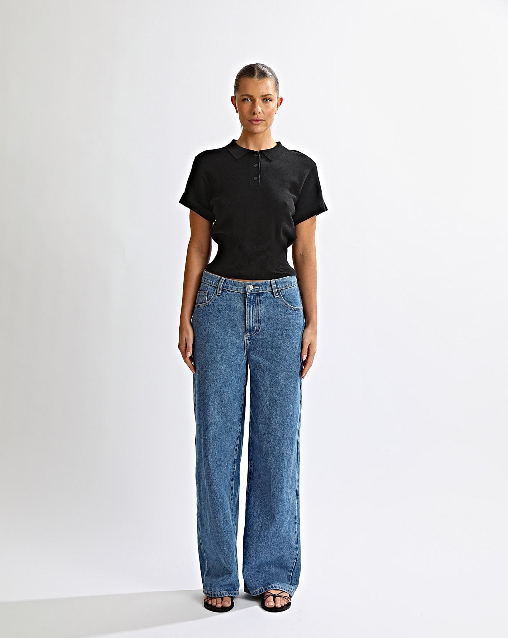 Blaire Knit Top Black