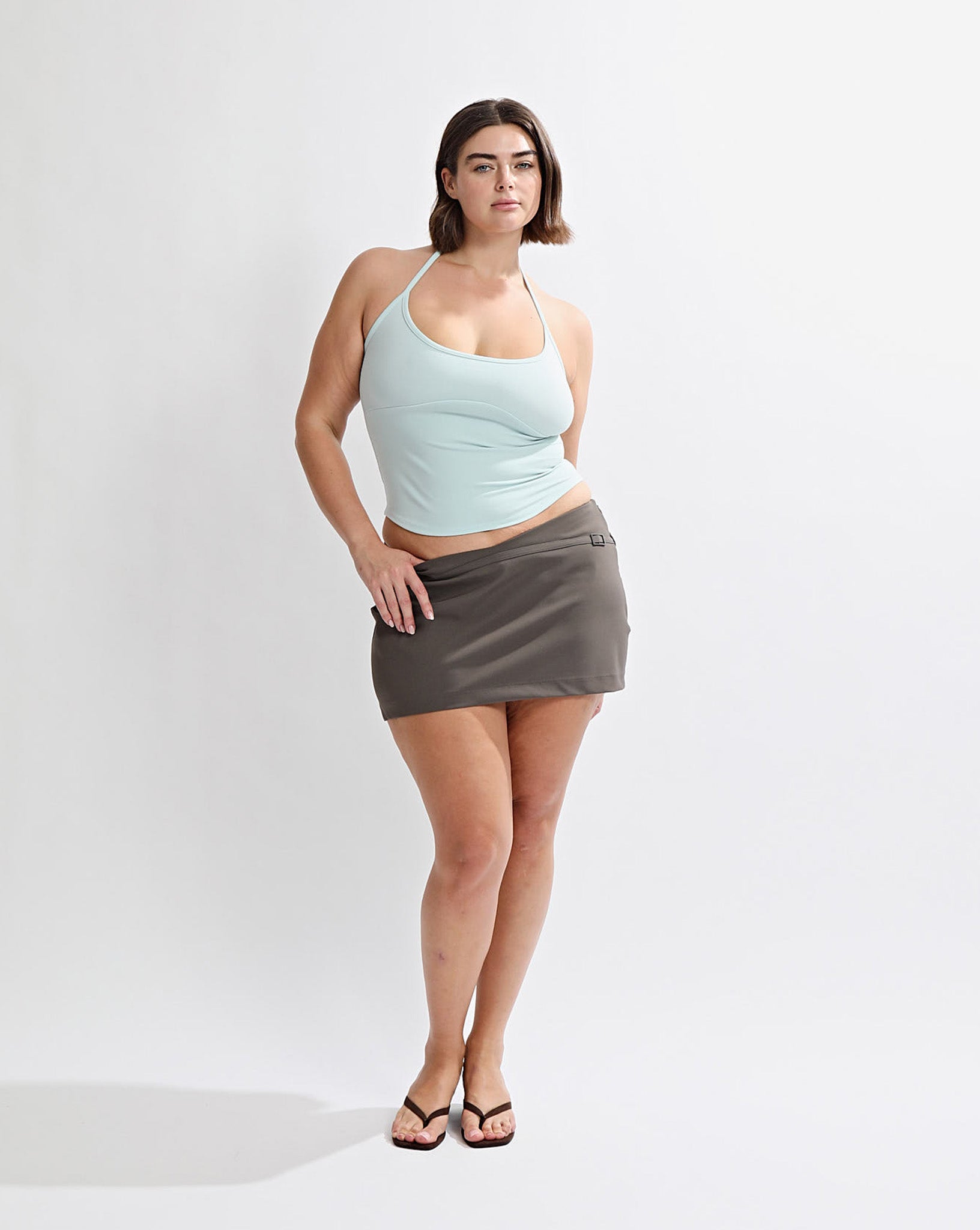 Olivia Mini Skirt Slate