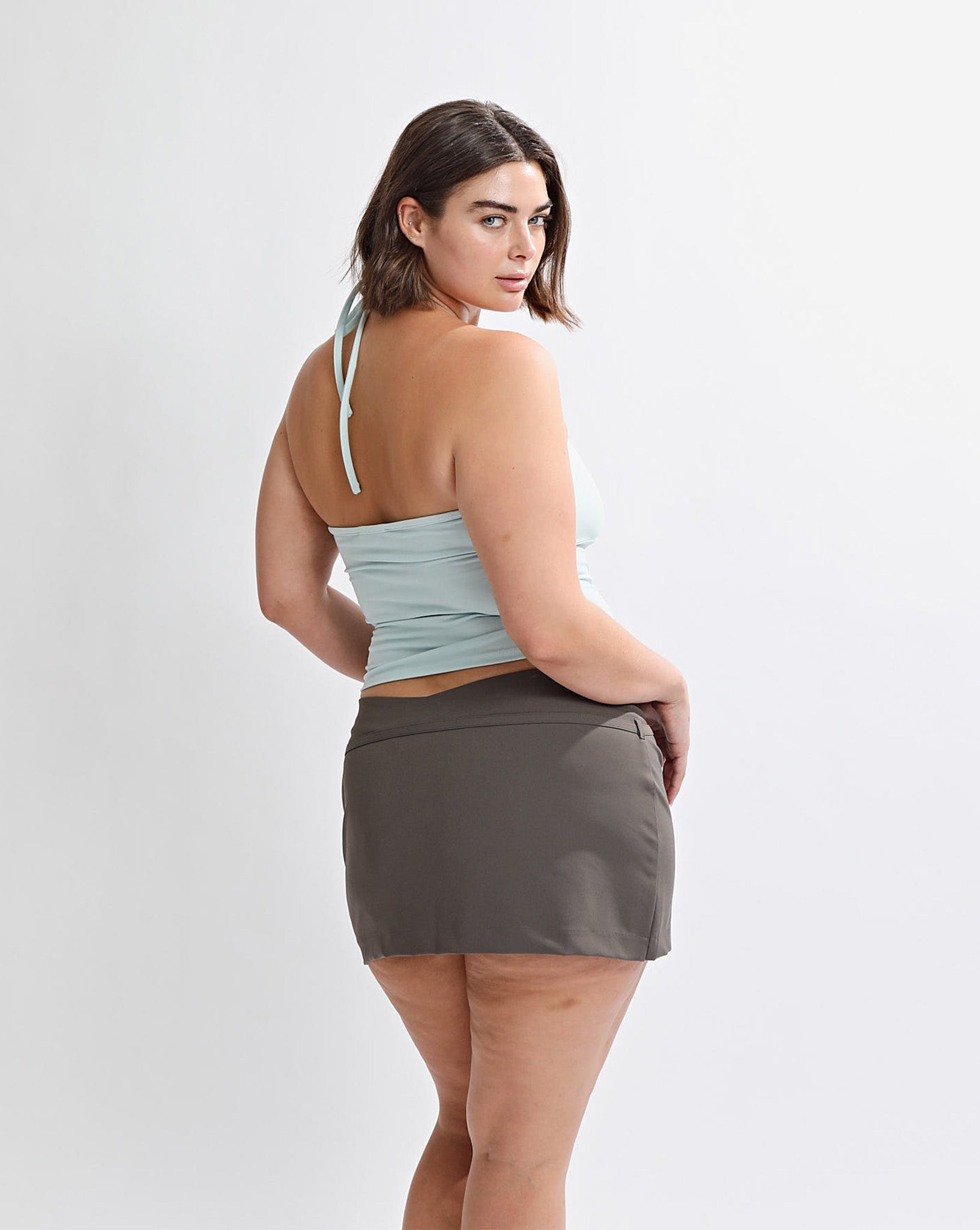 Olivia Mini Skirt Slate