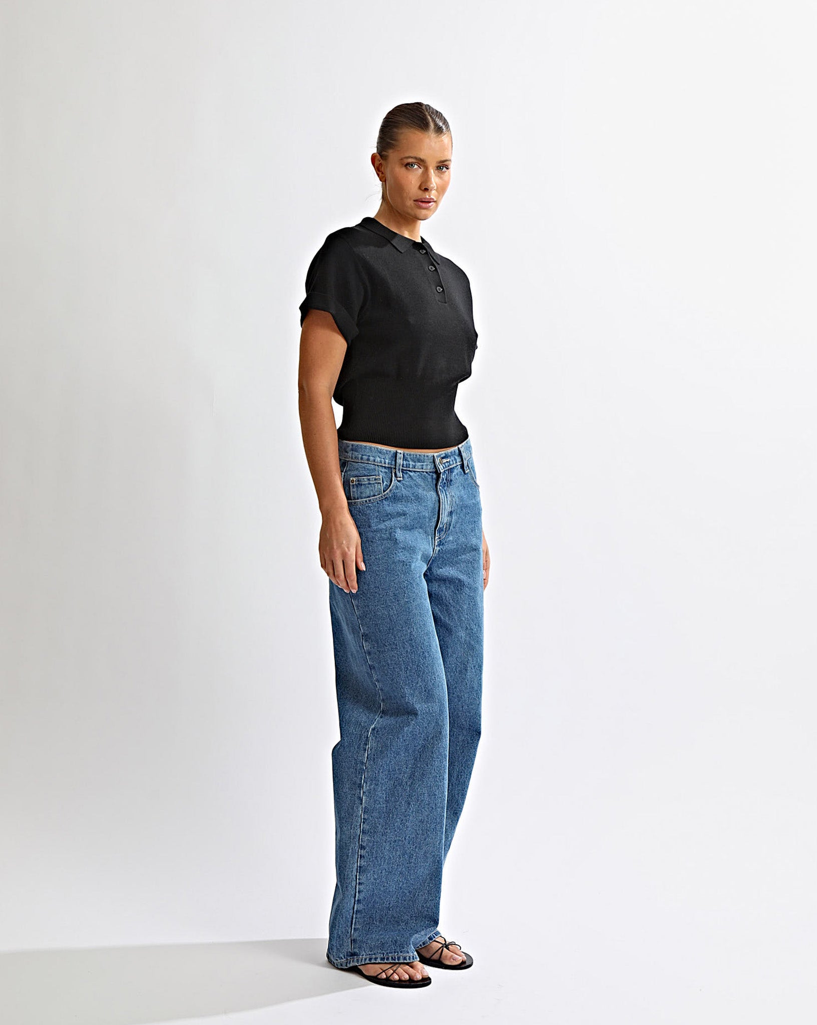 Blaire Knit Top Black