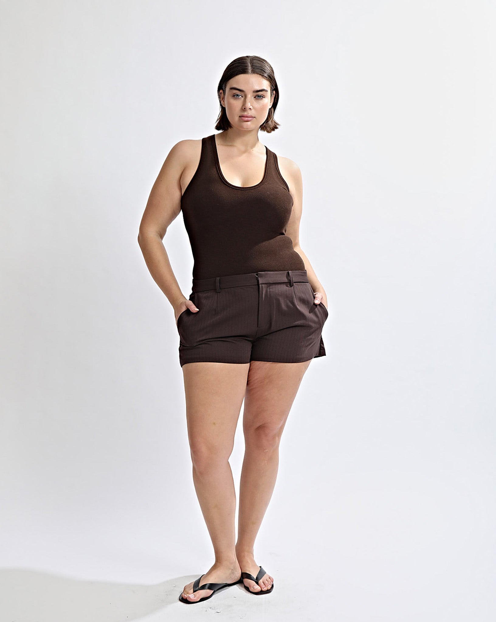 Emmy Shorts Brown Stripe