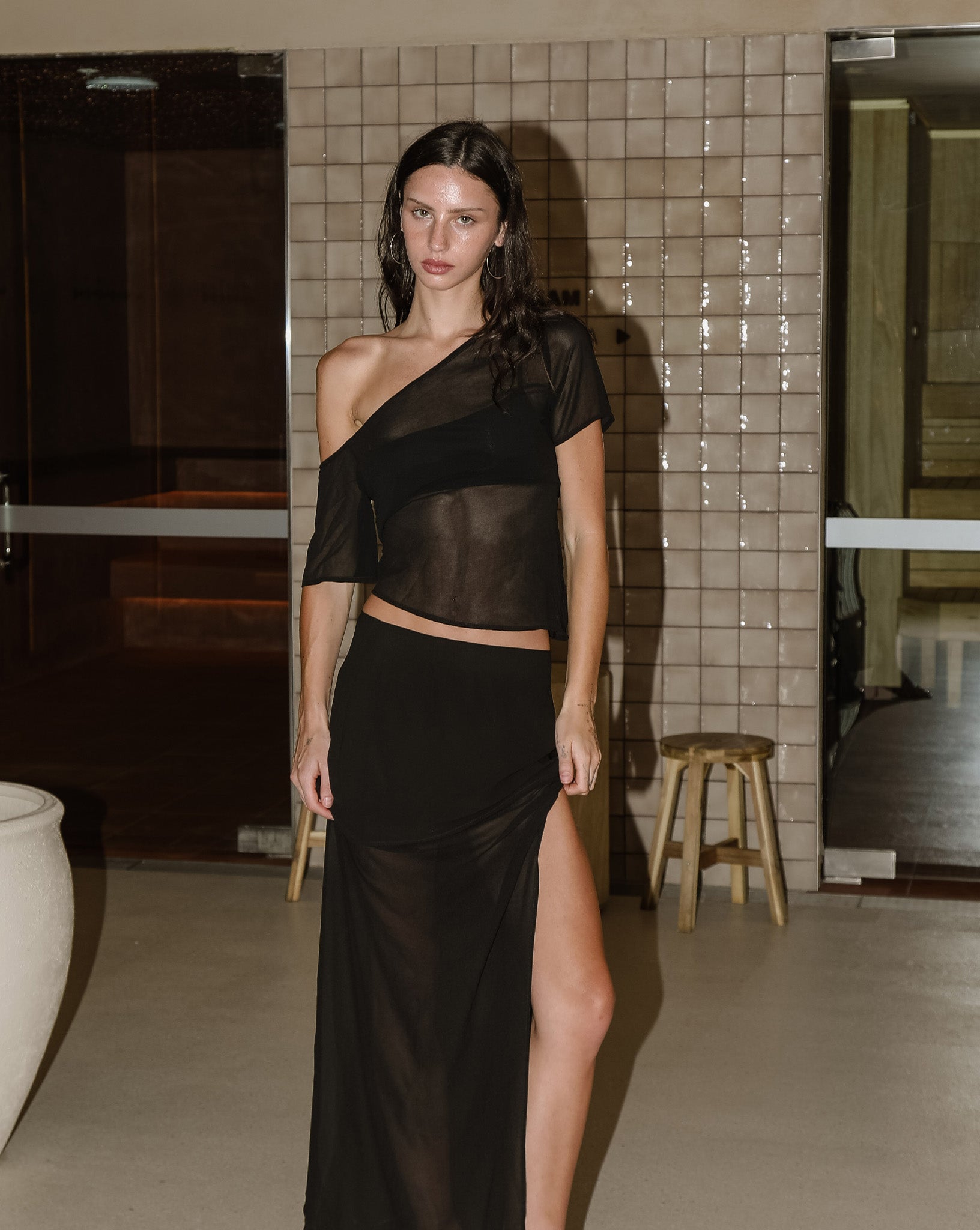 Josephine Off Shoulder Top Black