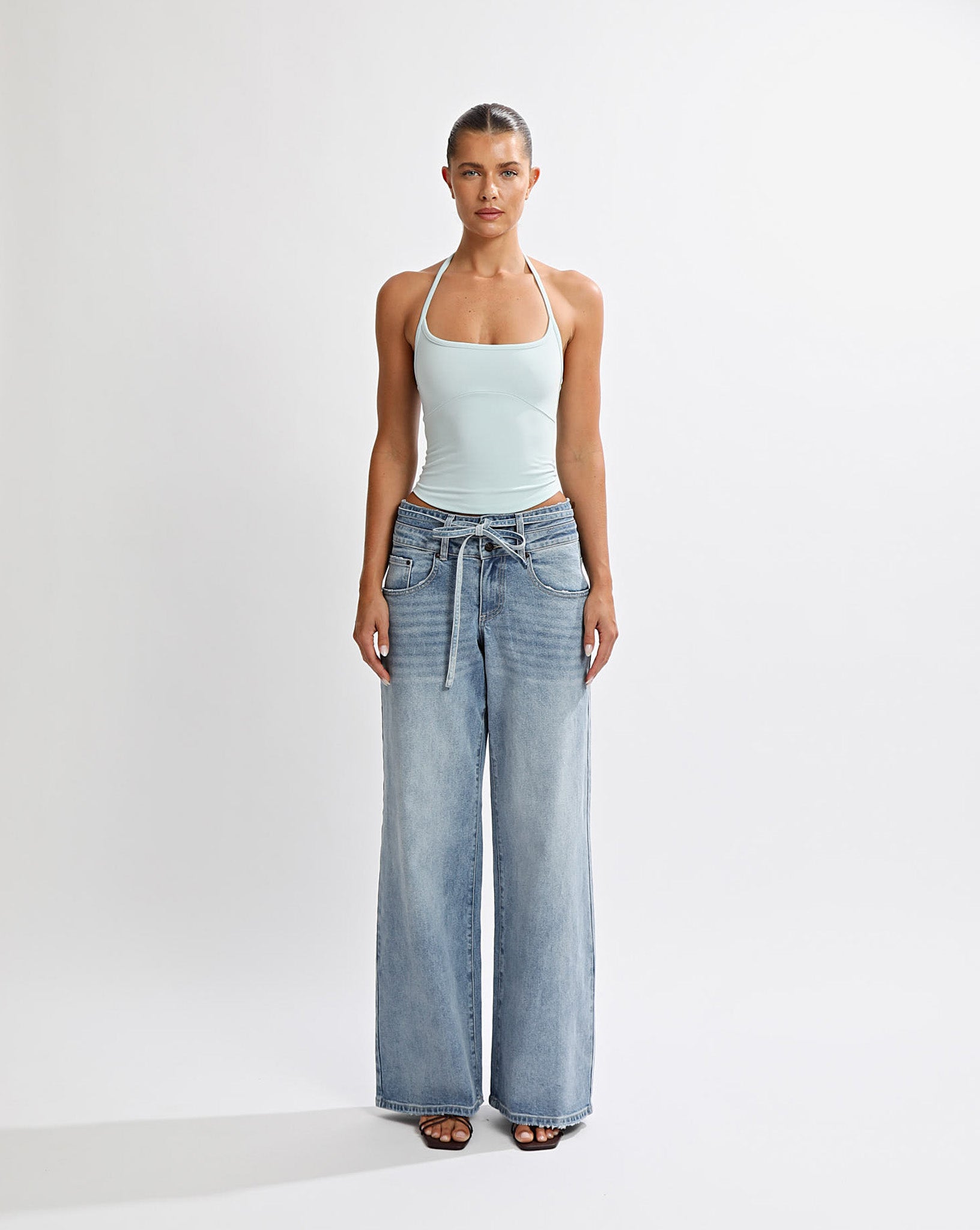 Anna Halter Tank Aqua