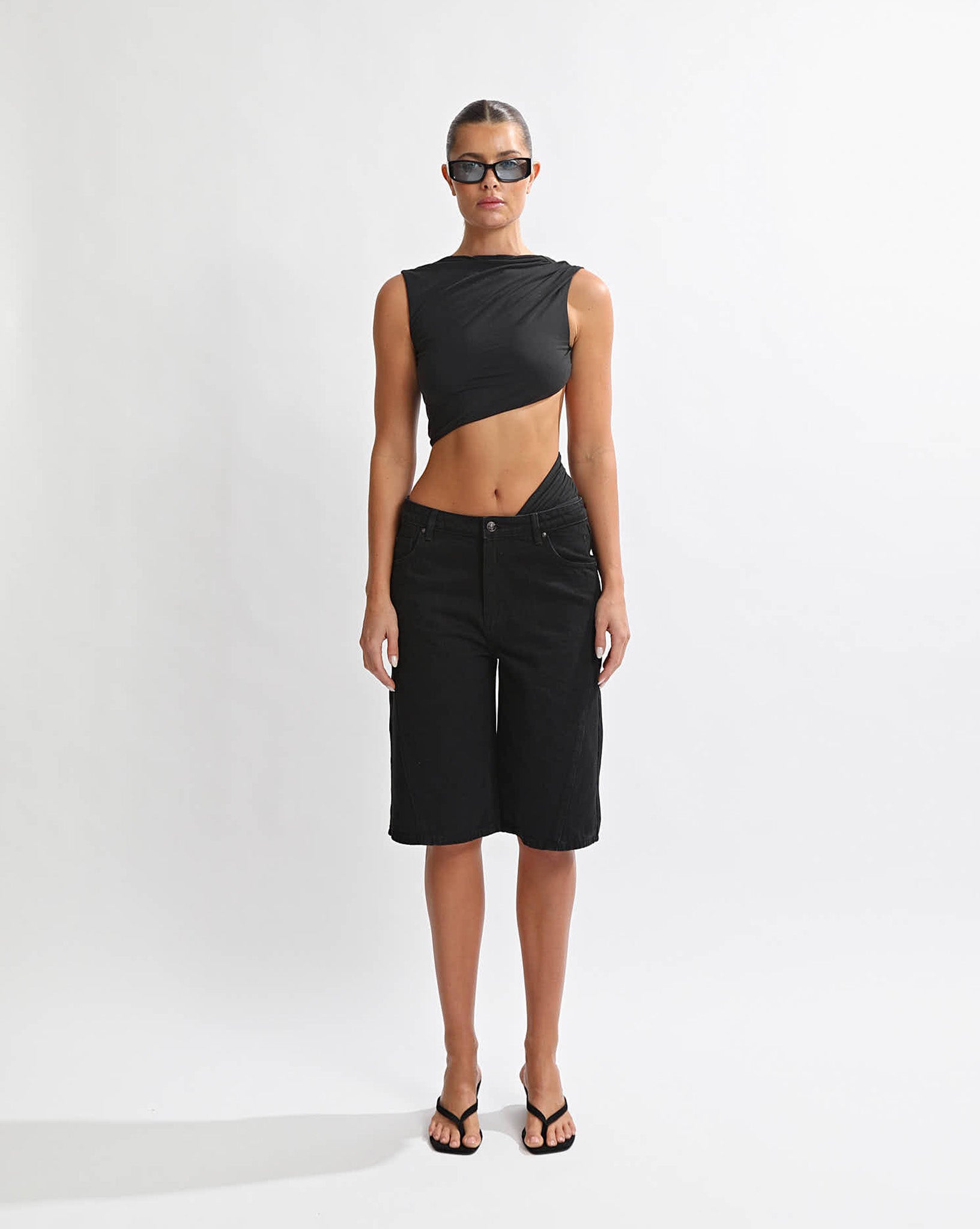 Toby Denim Shorts Black