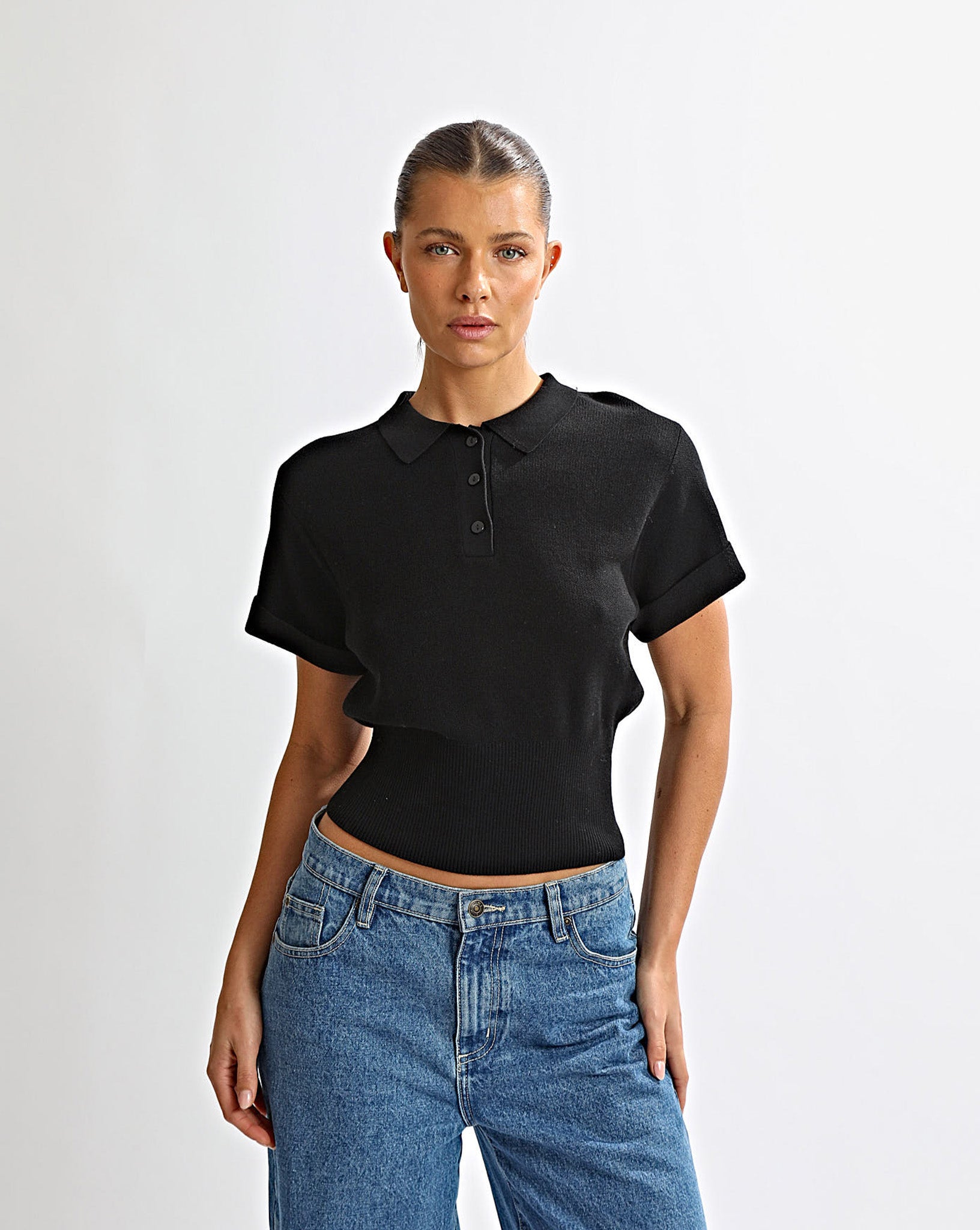Blaire Knit Top Black