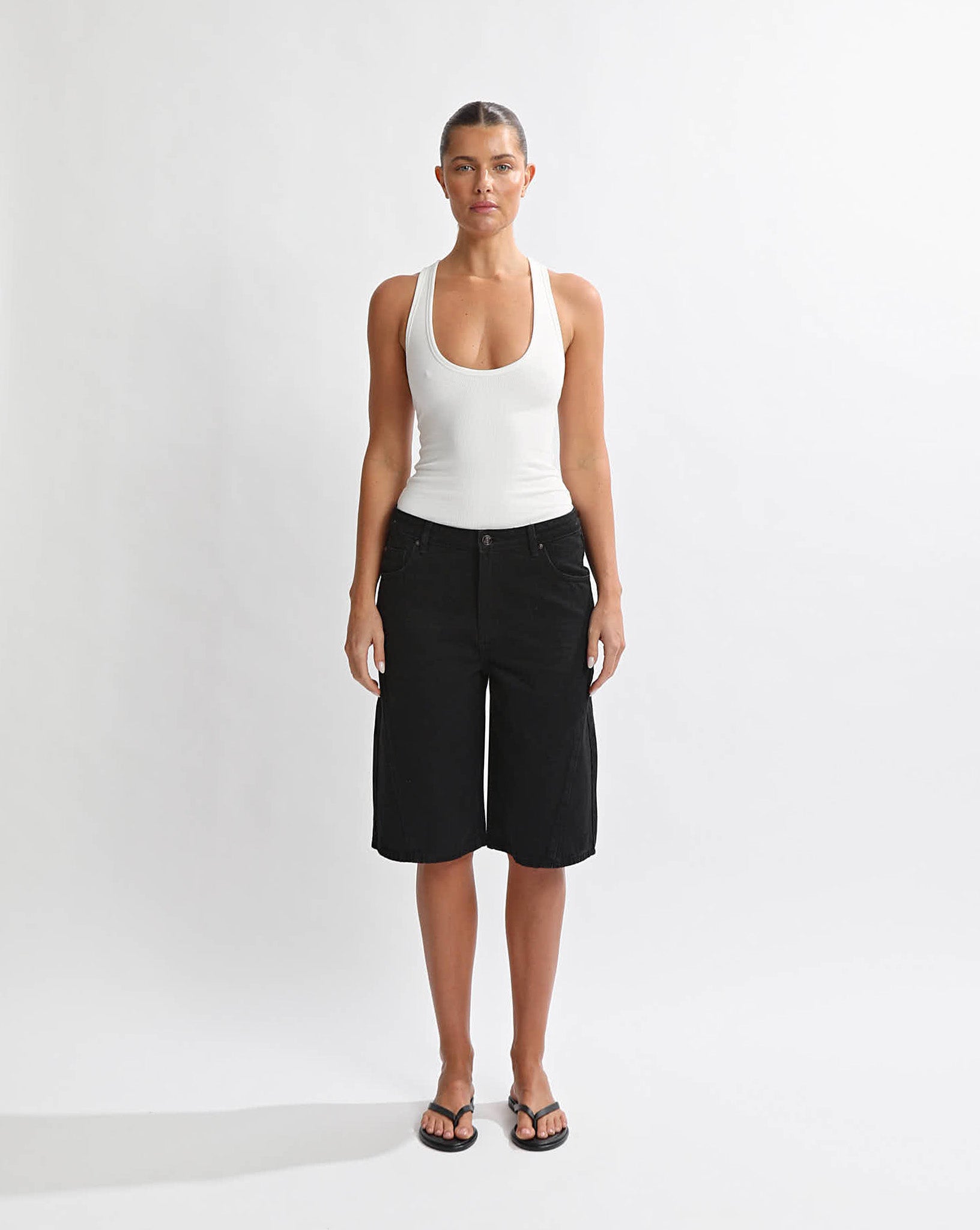 Toby Denim Shorts Black