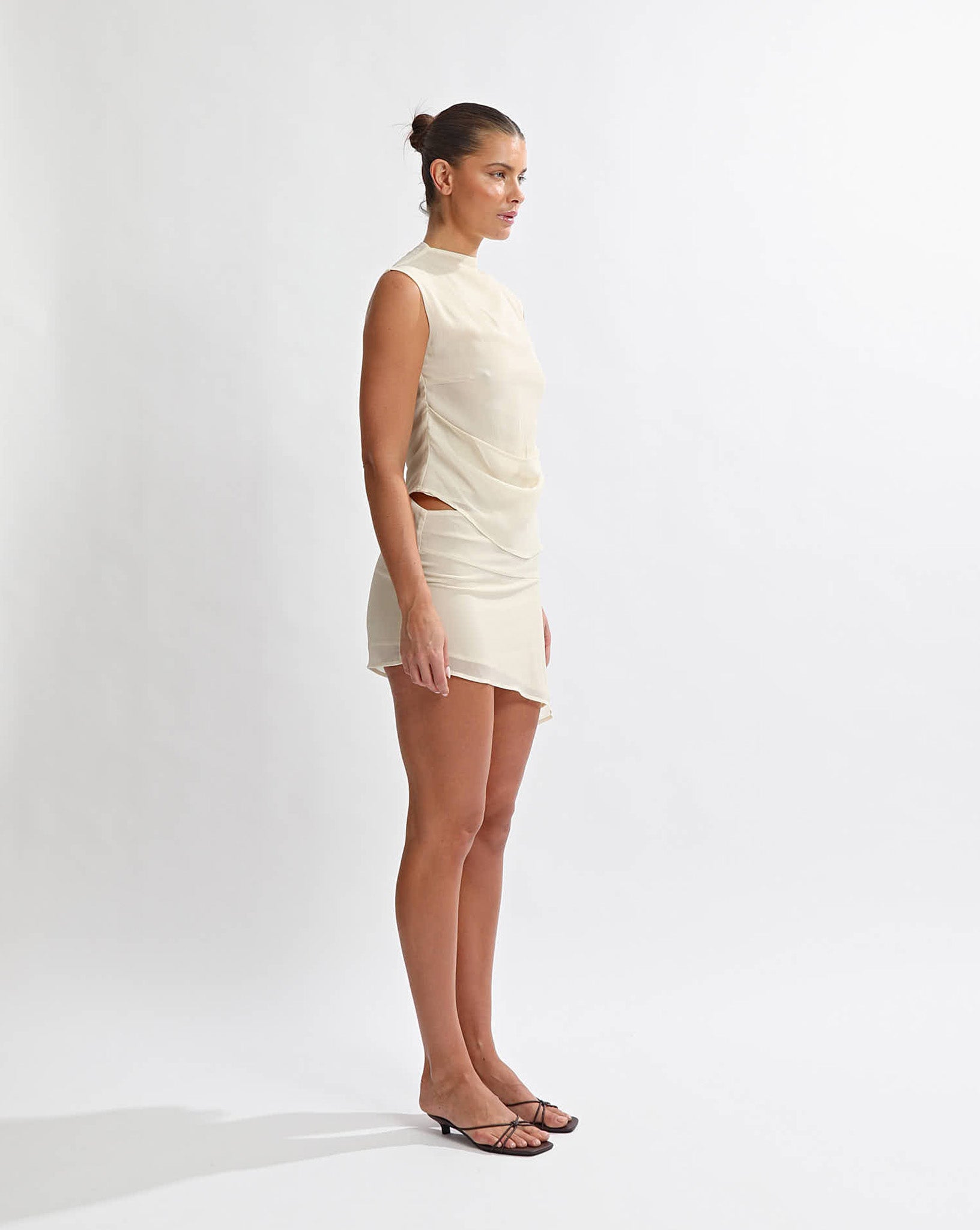 Kendal Mini Skirt Pale Yellow