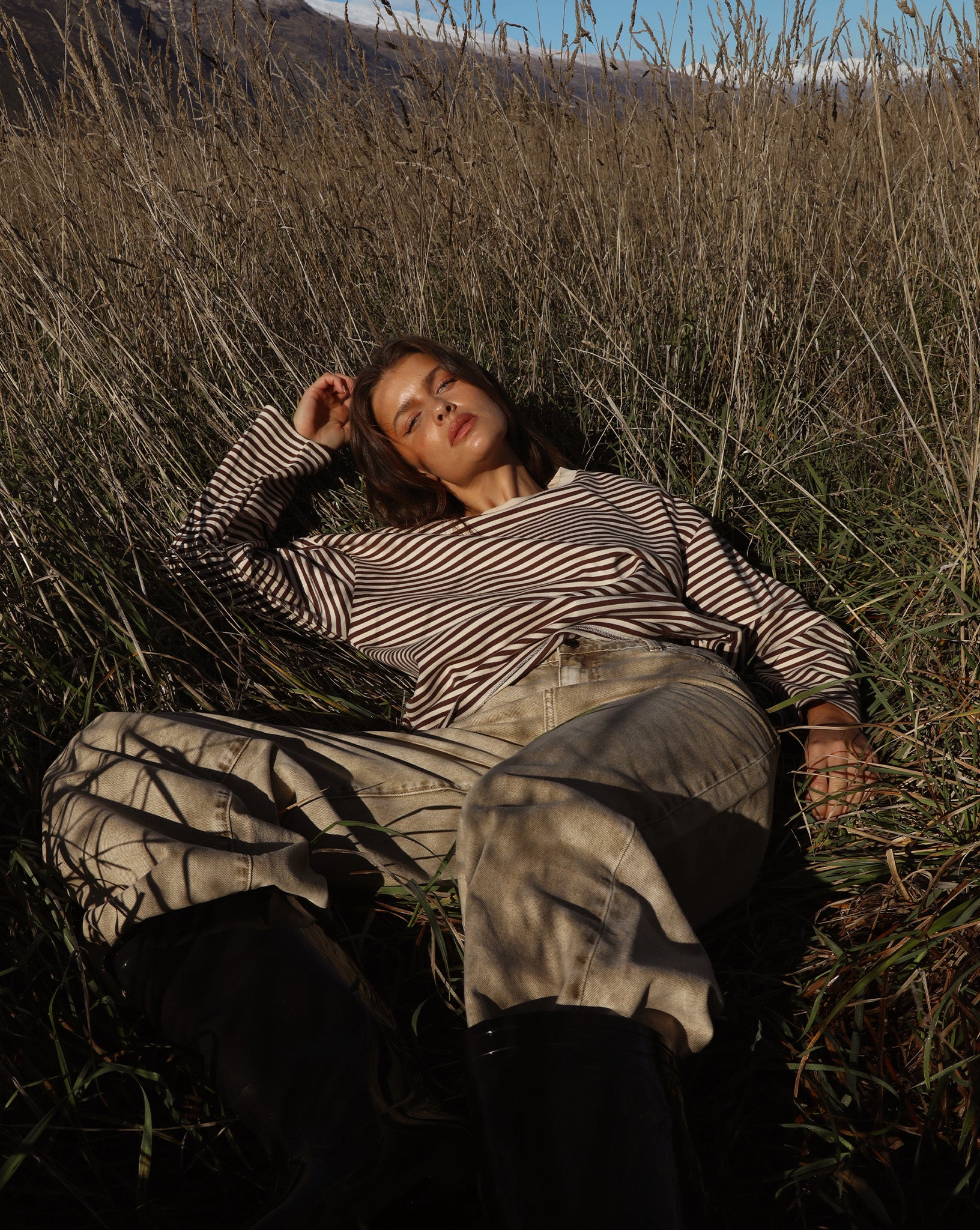 Milan Long Sleeve Top Coffee/Cream