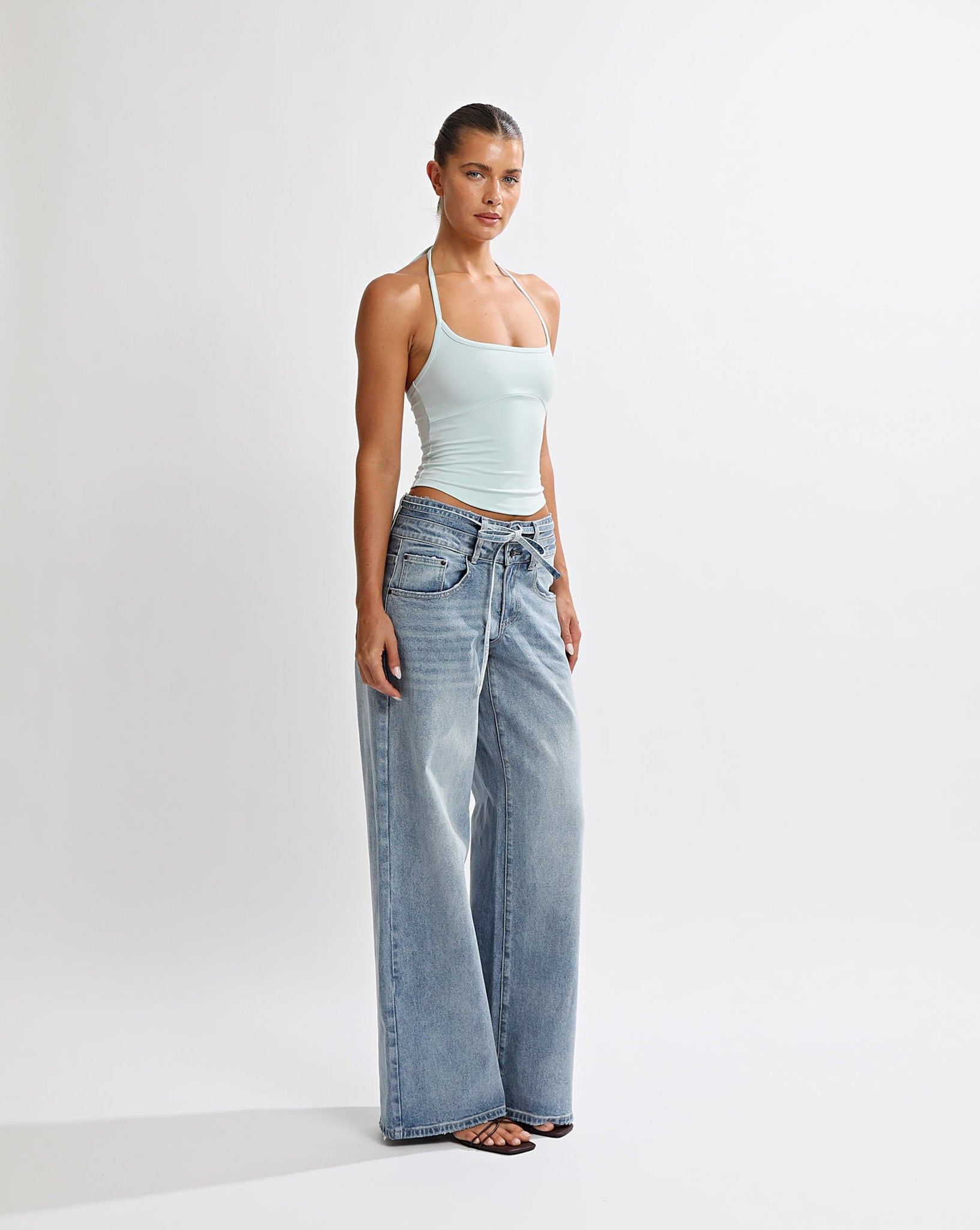 Anna Halter Tank Aqua