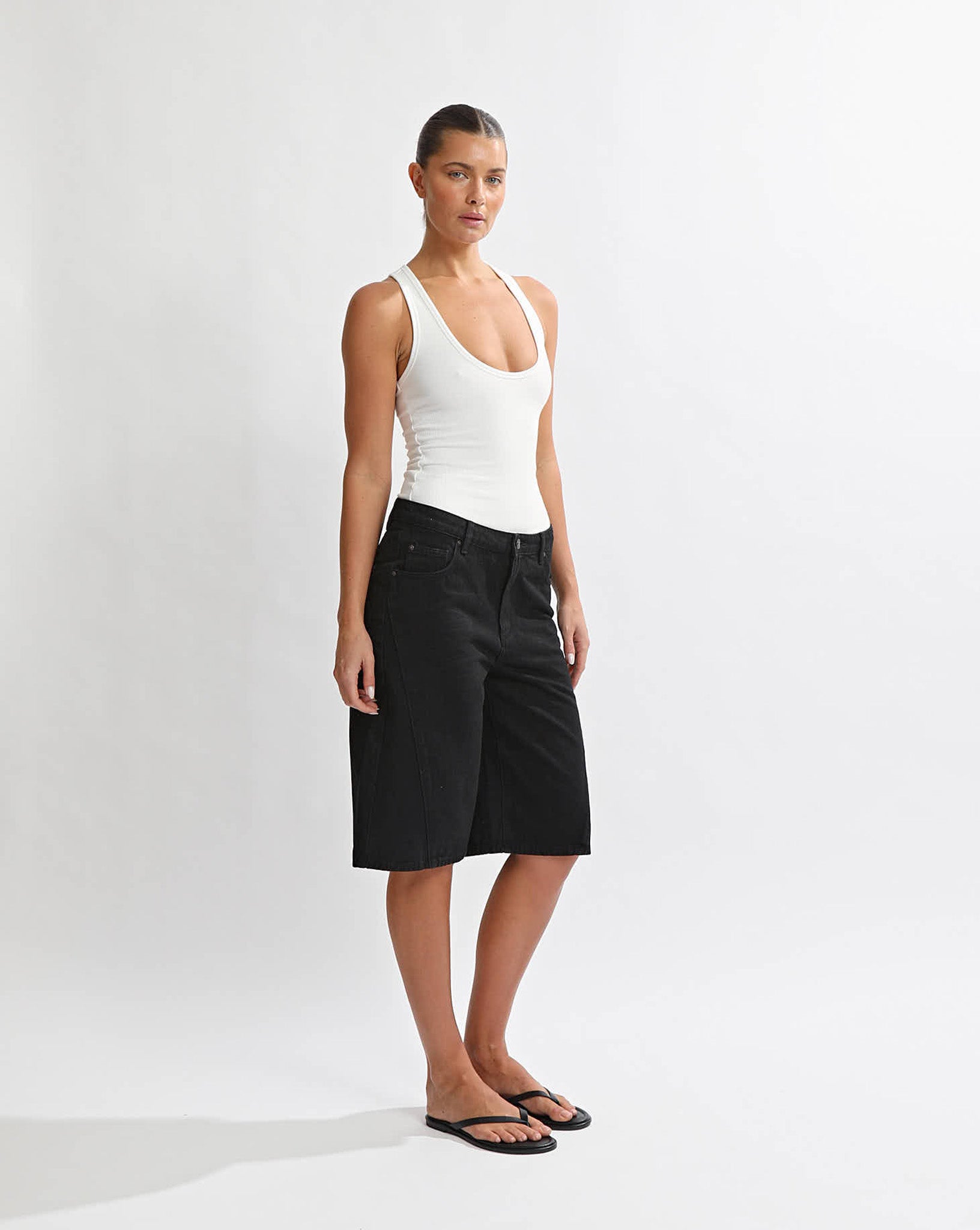 Toby Denim Shorts Black