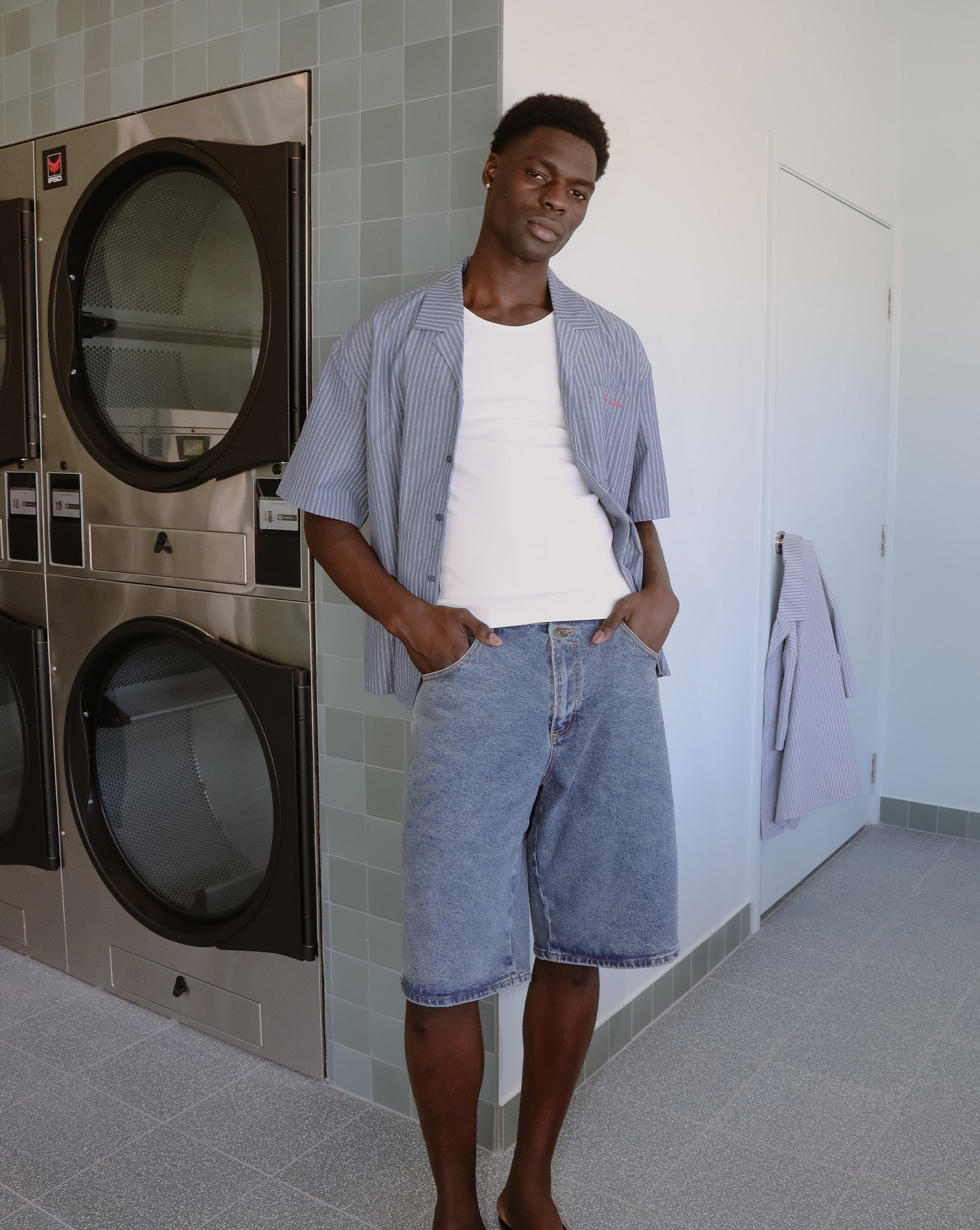 Elijah Rib Tank White