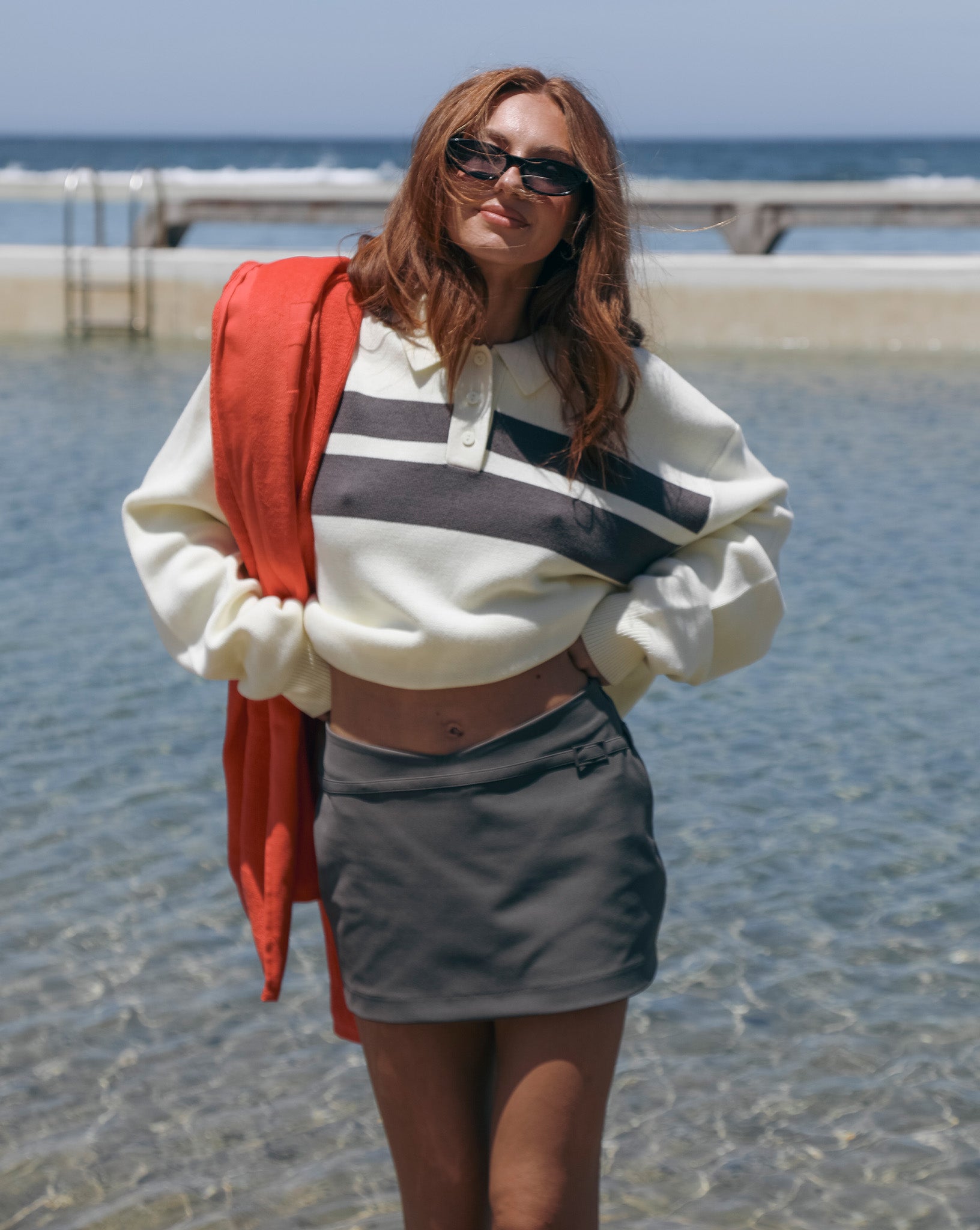 Olivia Mini Skirt Slate