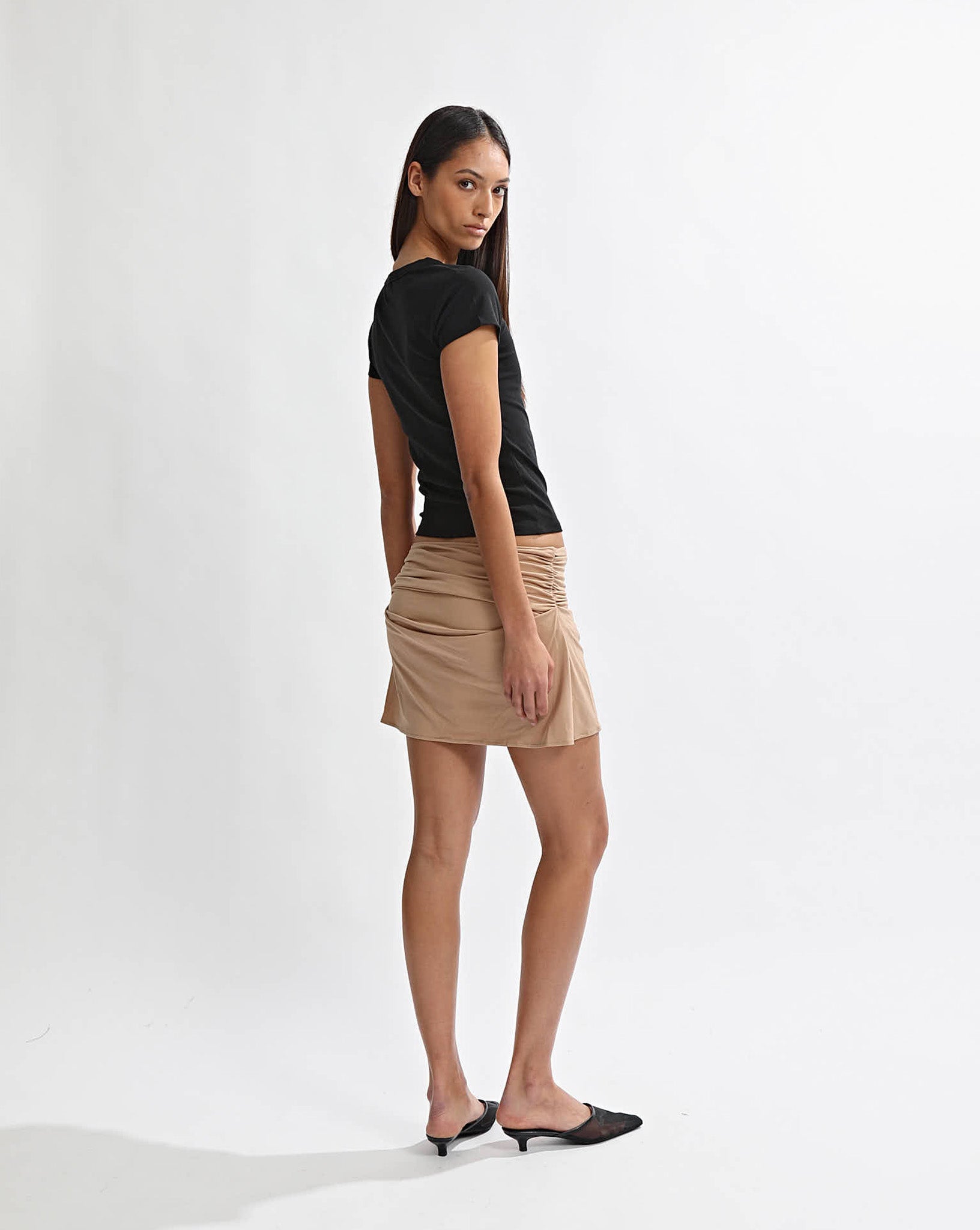 Pamela Mini Skirt Biscuit